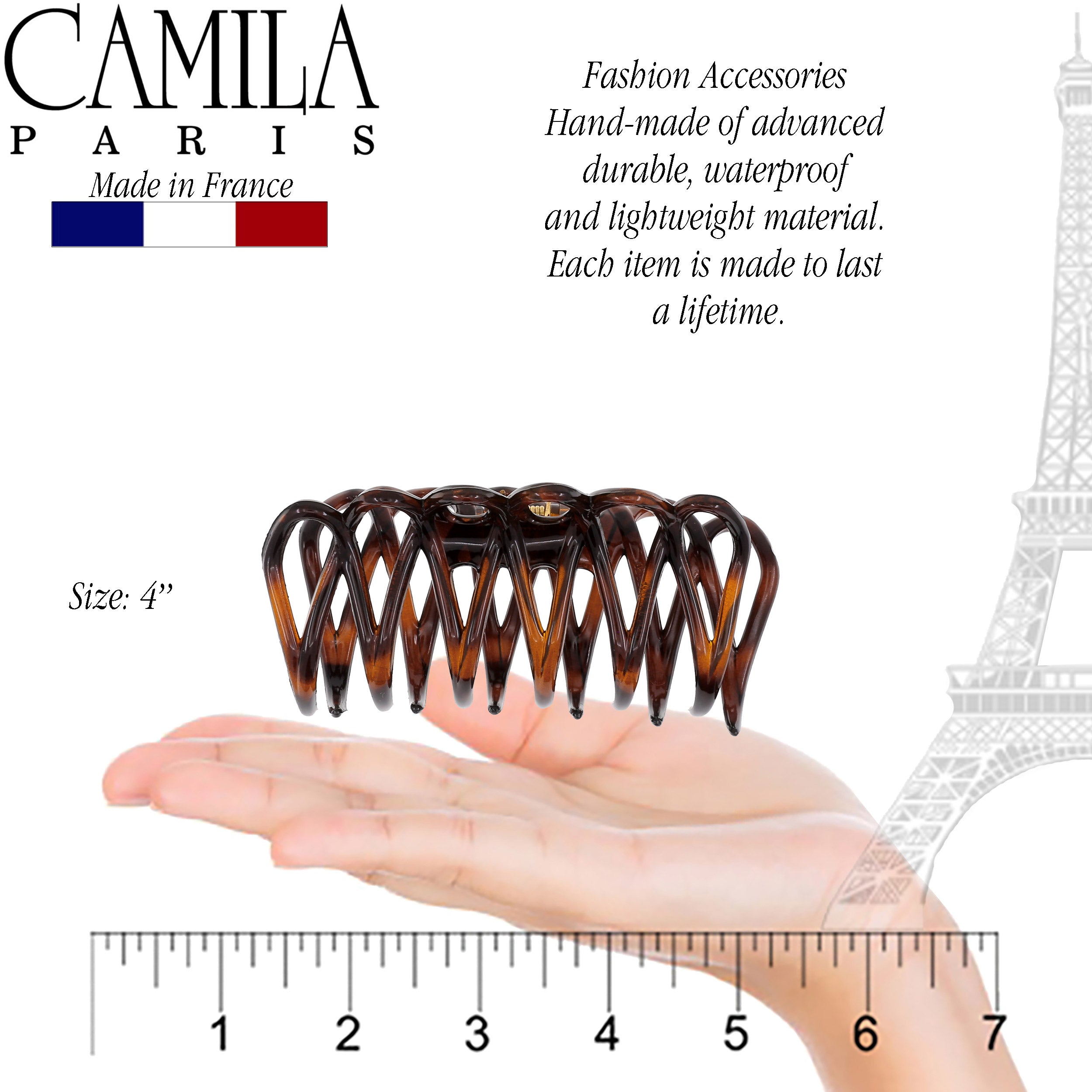 Camila Paris Nude French hair clip cellulose acetate