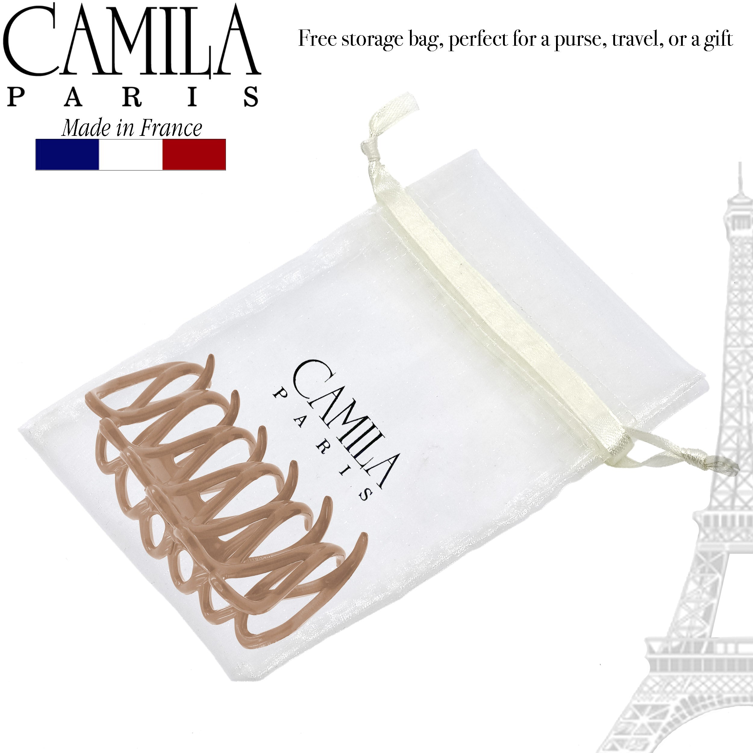 Camila Paris French hair clip cellulose acetate