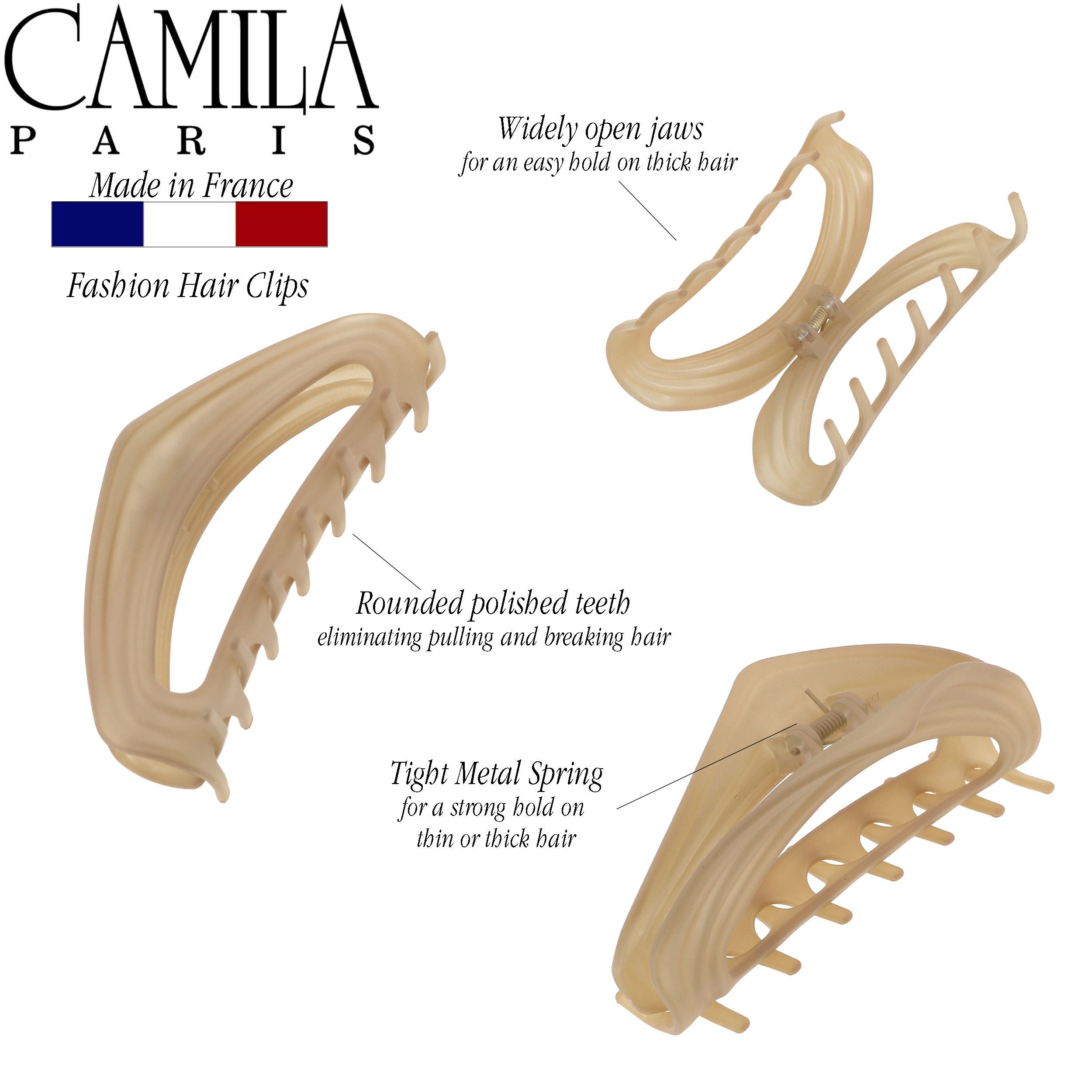 Camila Paris Pink French hair clip cellulose acetate