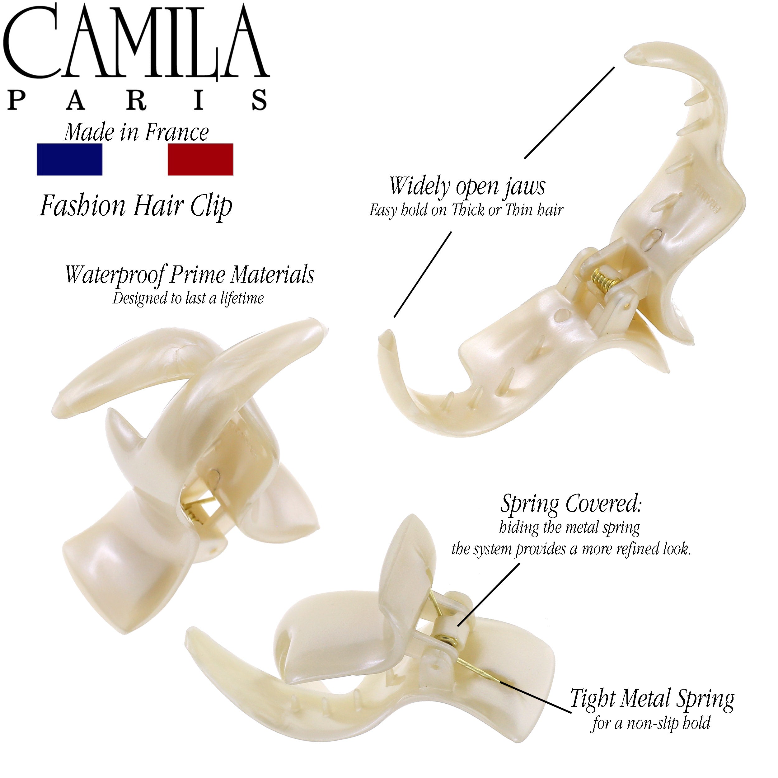 Camila Paris French hair clip cellulose acetate
