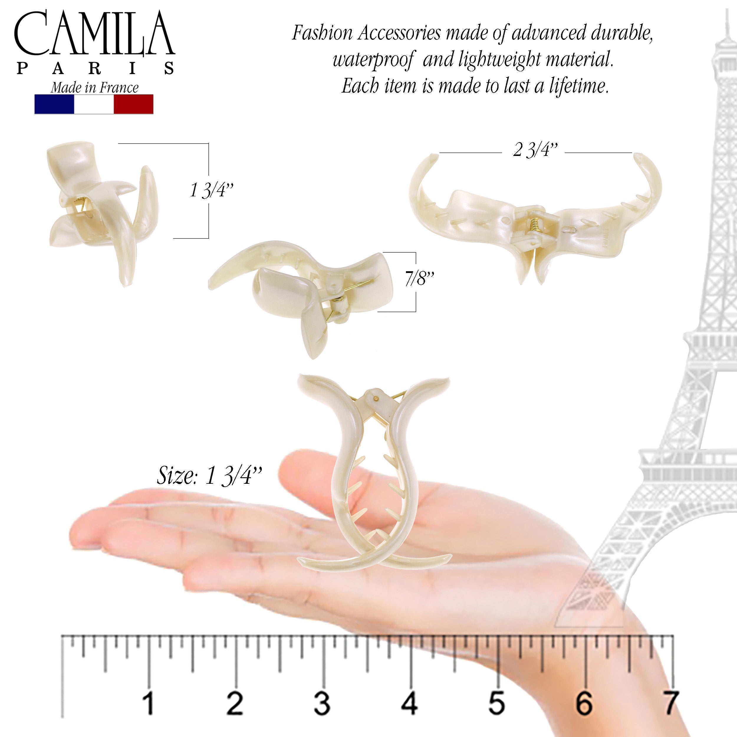 Camila Paris French hair clip cellulose acetate