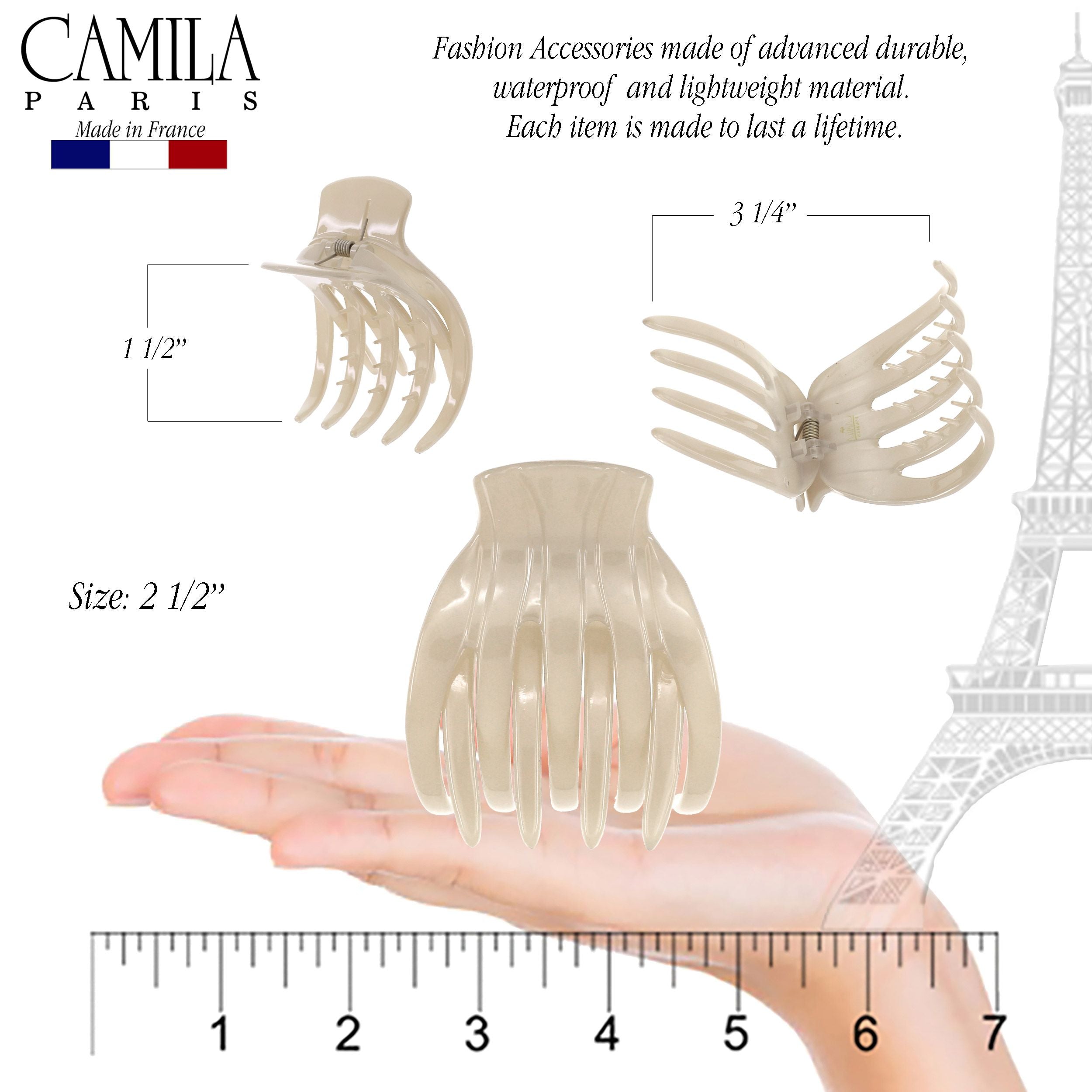 Camila Paris French hair clip cellulose acetate