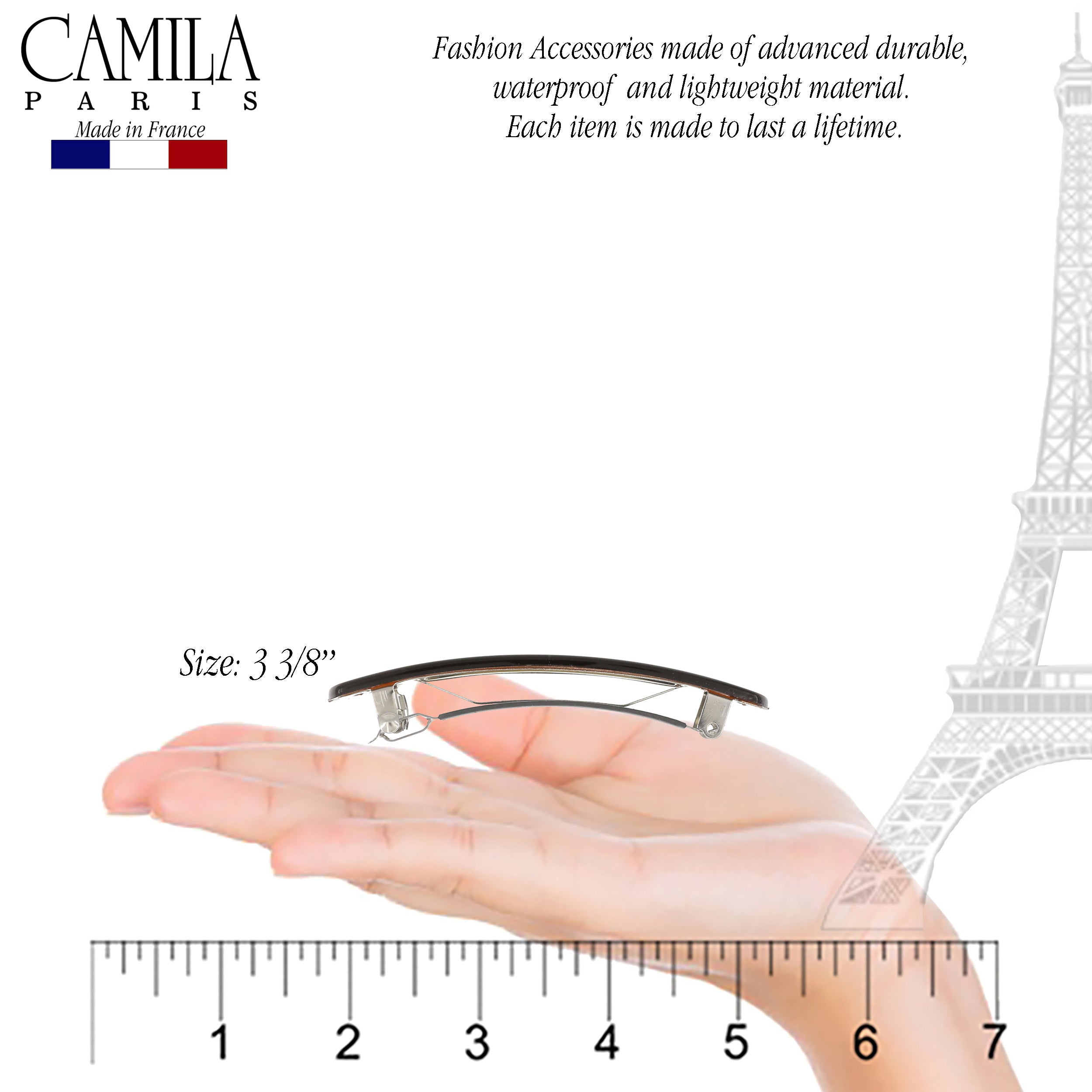 Camila Paris Round Edge French barrette cellulose acetate