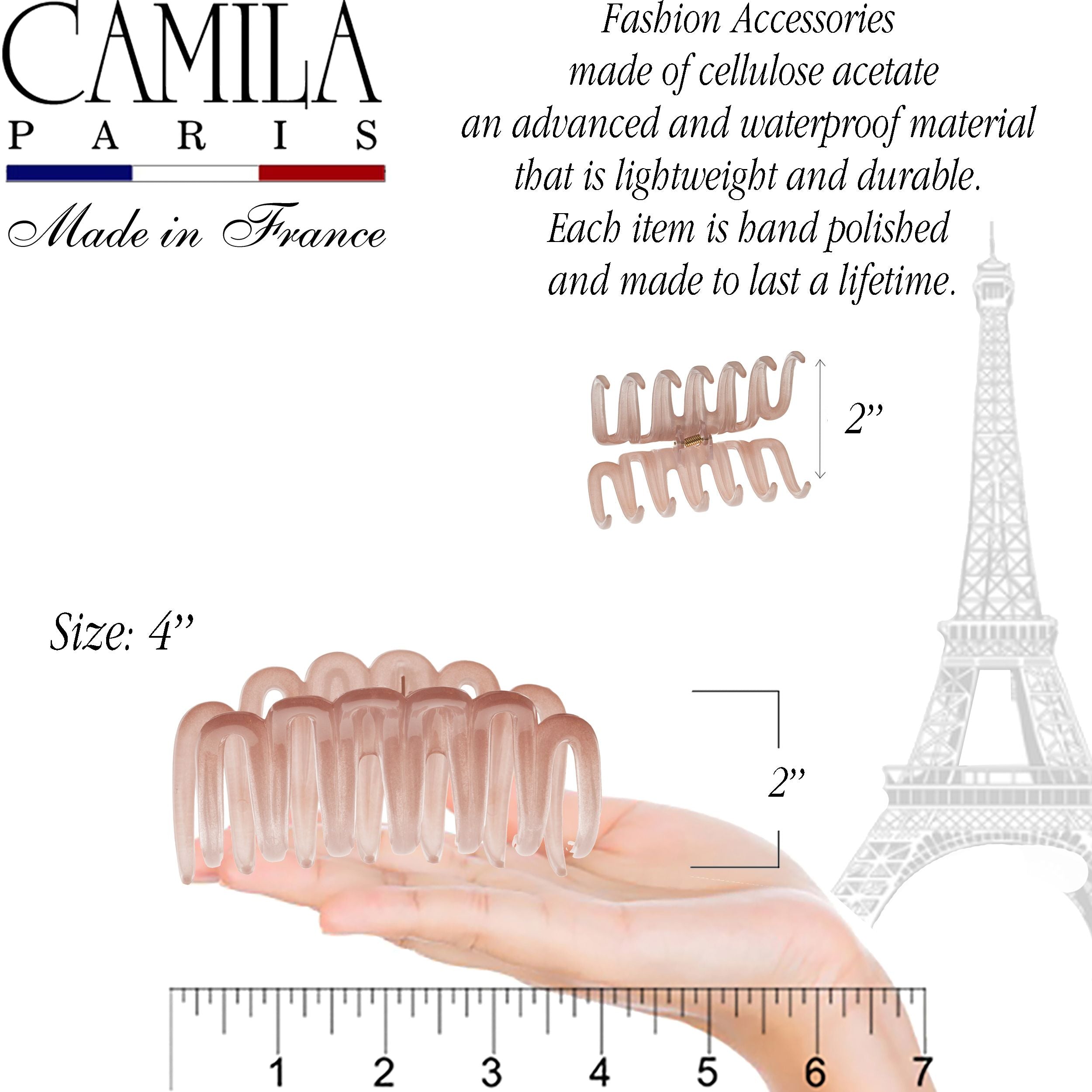 Camila Paris French hair clip cellulose acetate