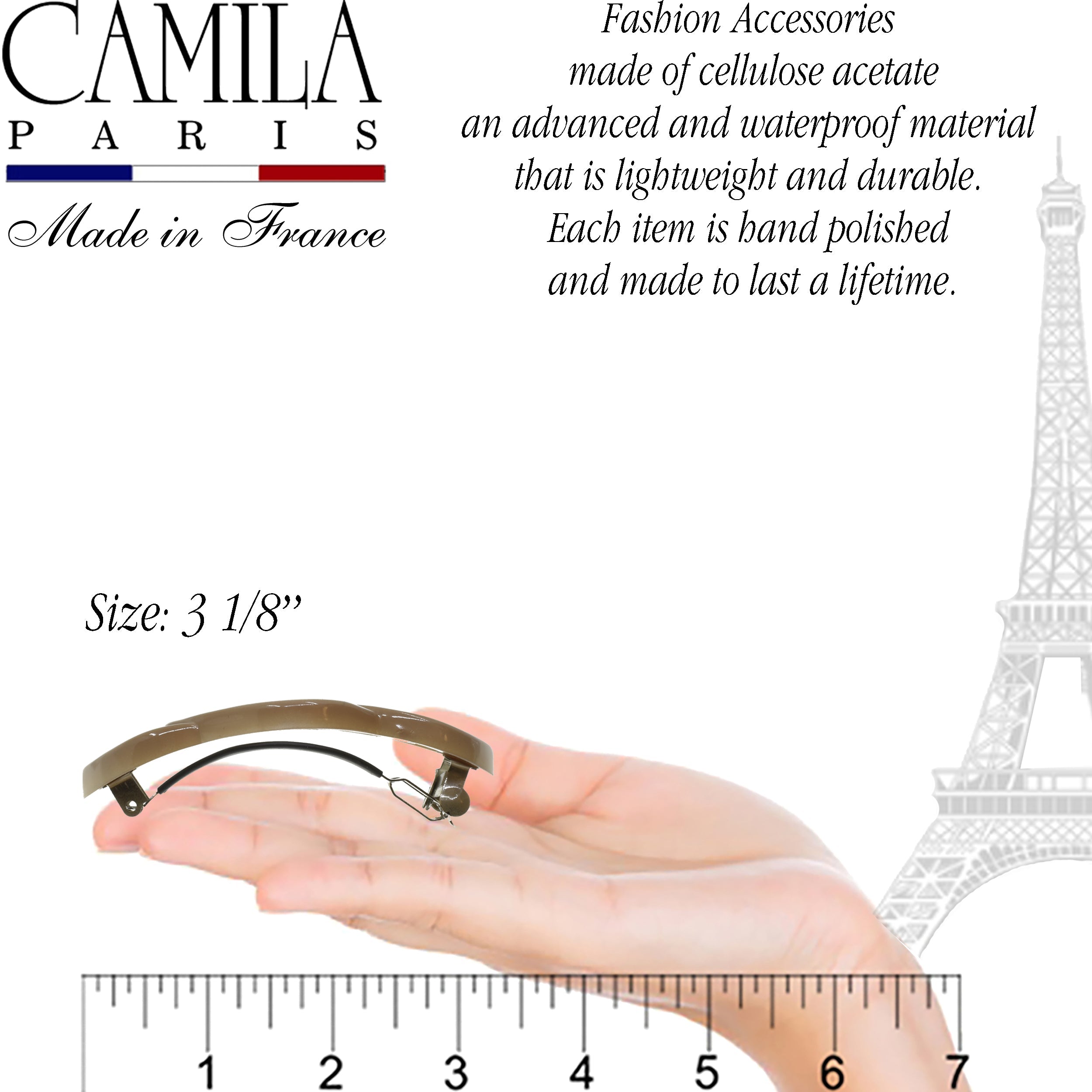 Camila Paris French barrette cellulose acetate