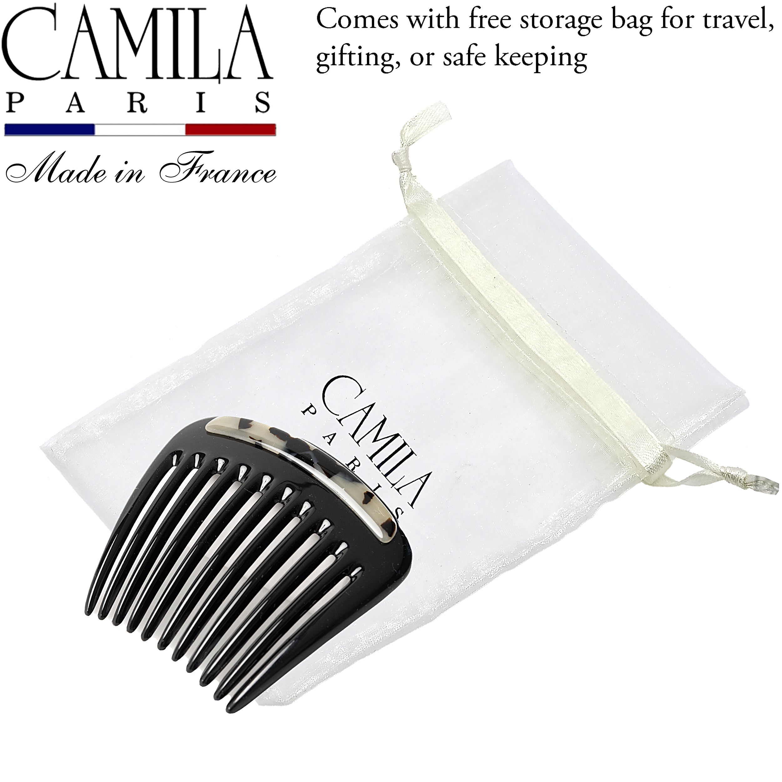 Camila Paris Charlotte French side comb cellulose acetate