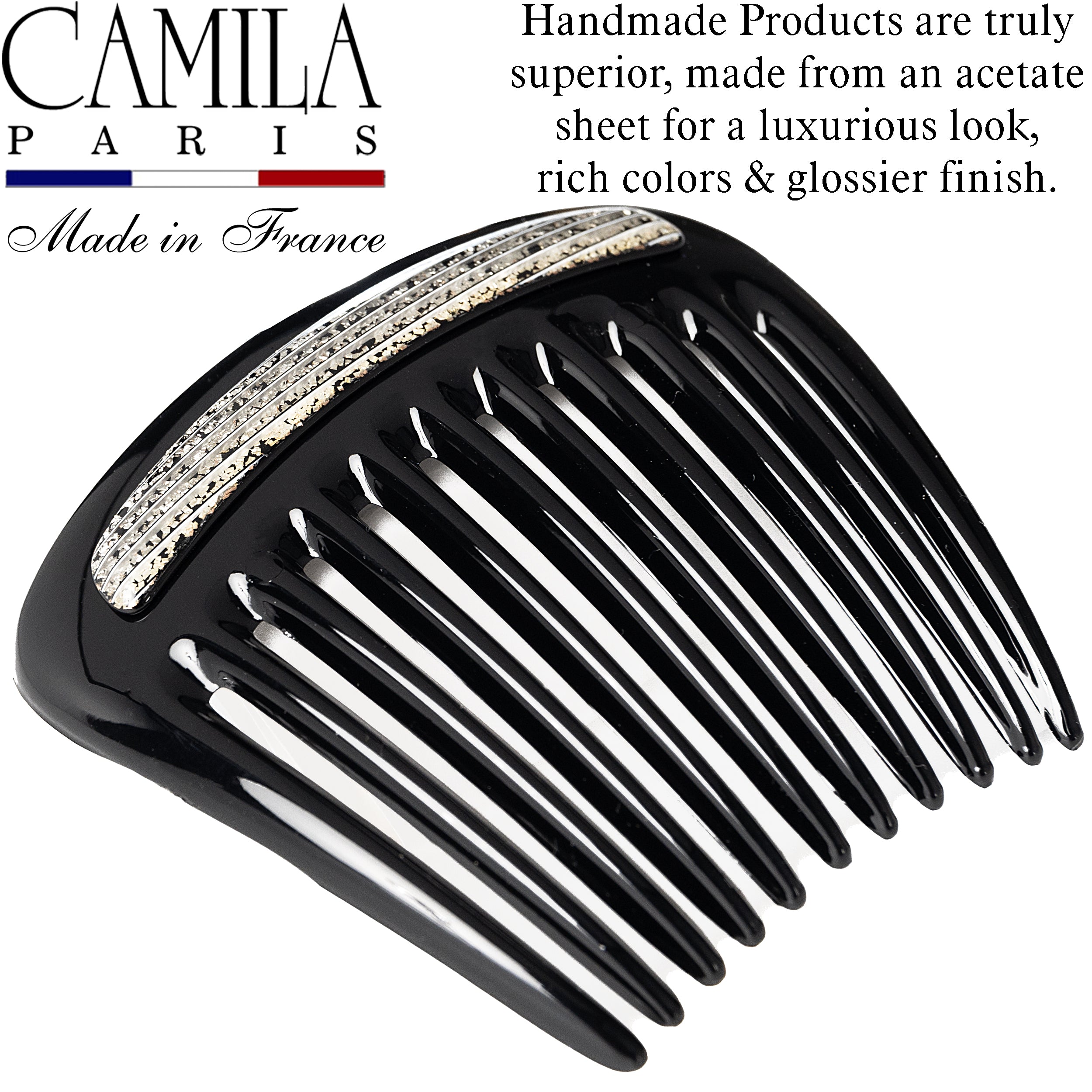 Camila Paris Charlotte French side comb cellulose acetate