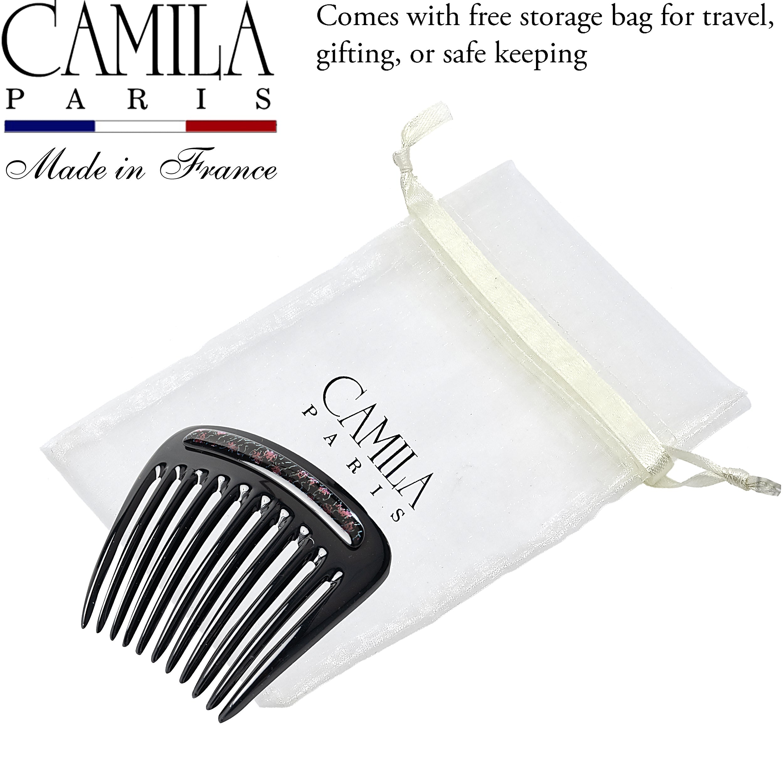Camila Paris Charlotte French side comb cellulose acetate