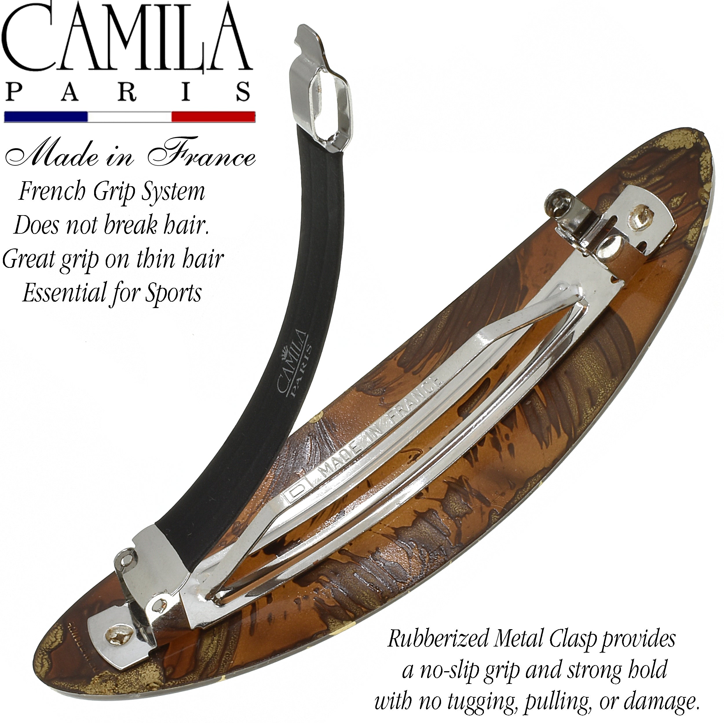 Camila Paris French barrette cellulose acetate