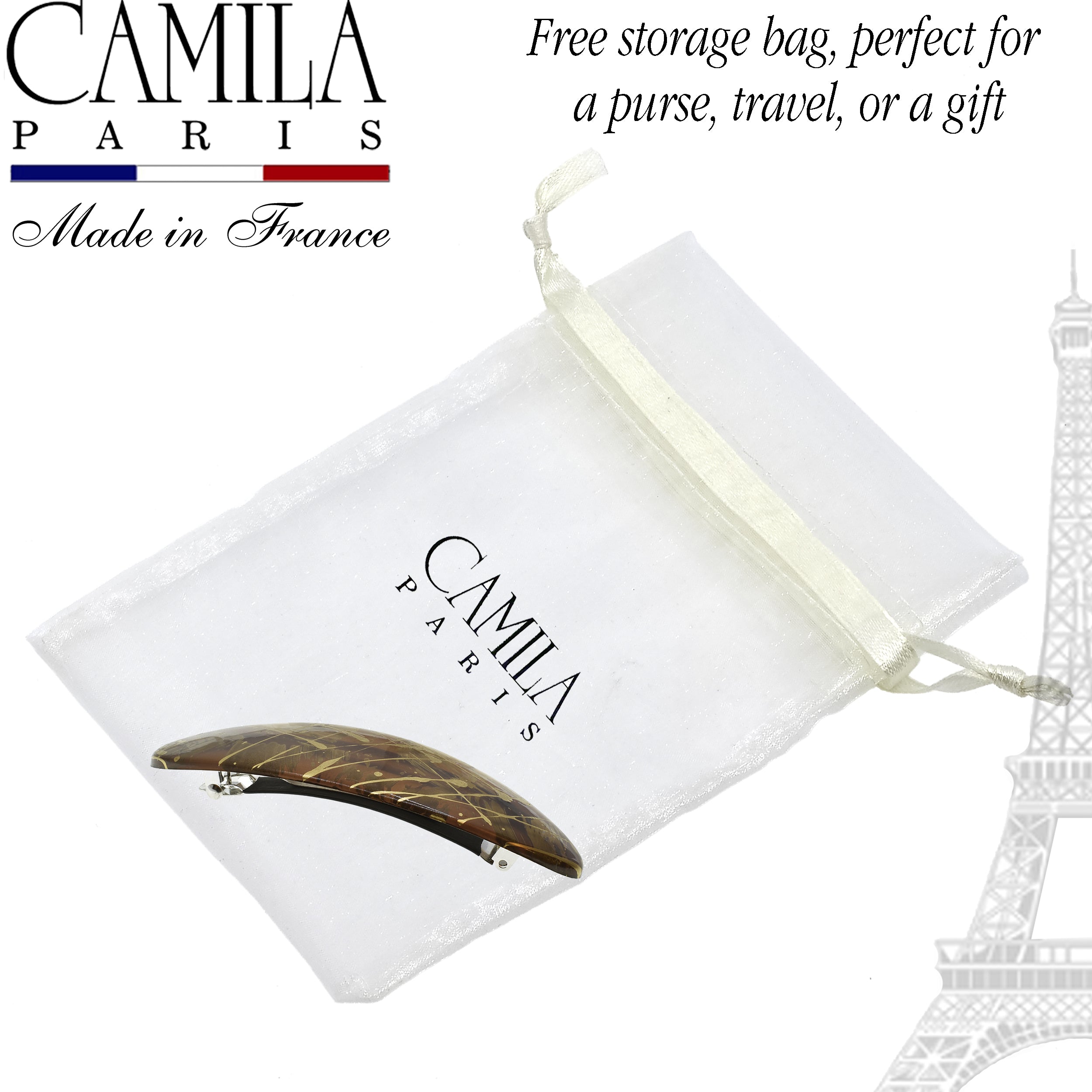 Camila Paris French barrette cellulose acetate