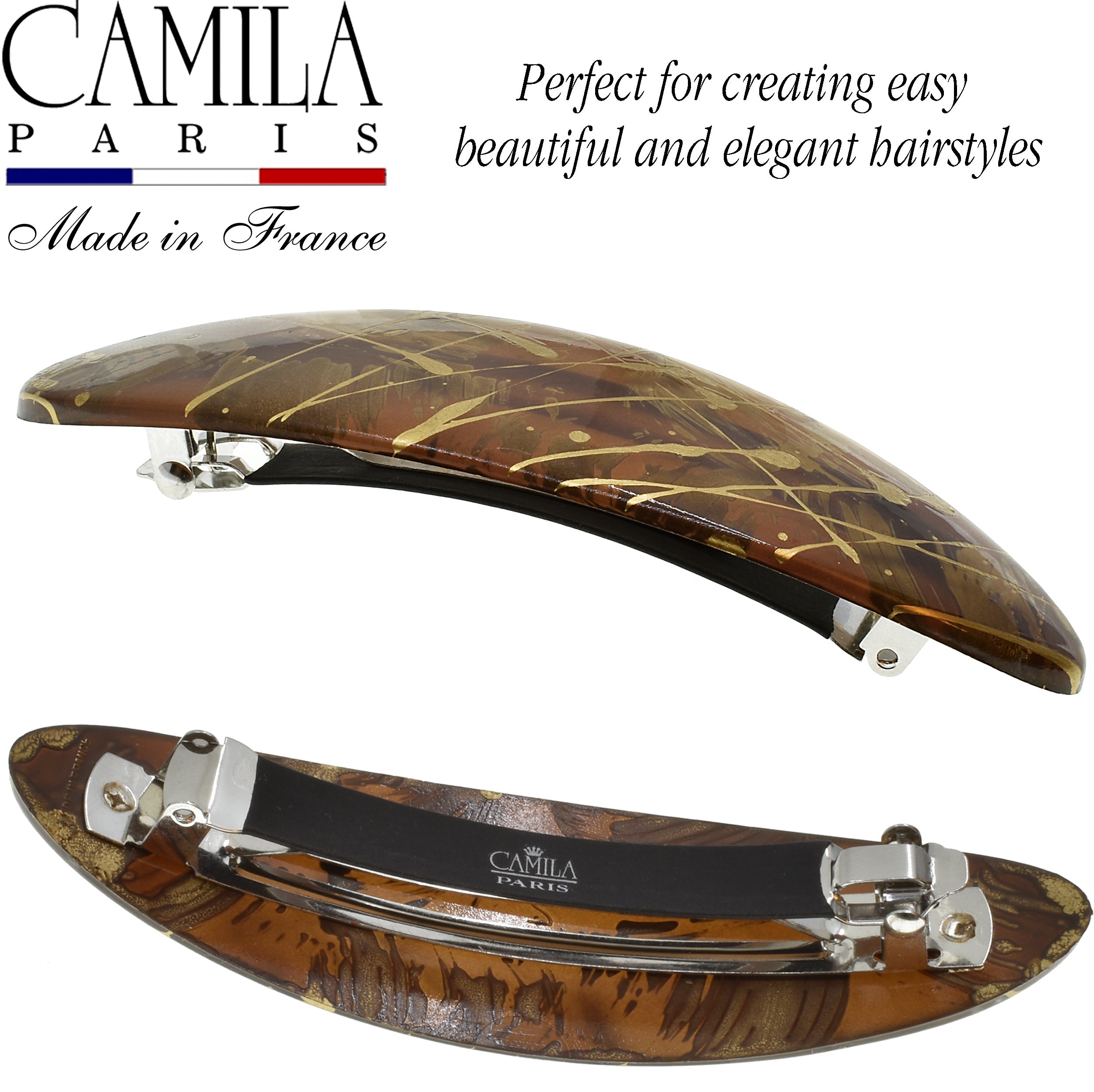 Camila Paris French barrette cellulose acetate