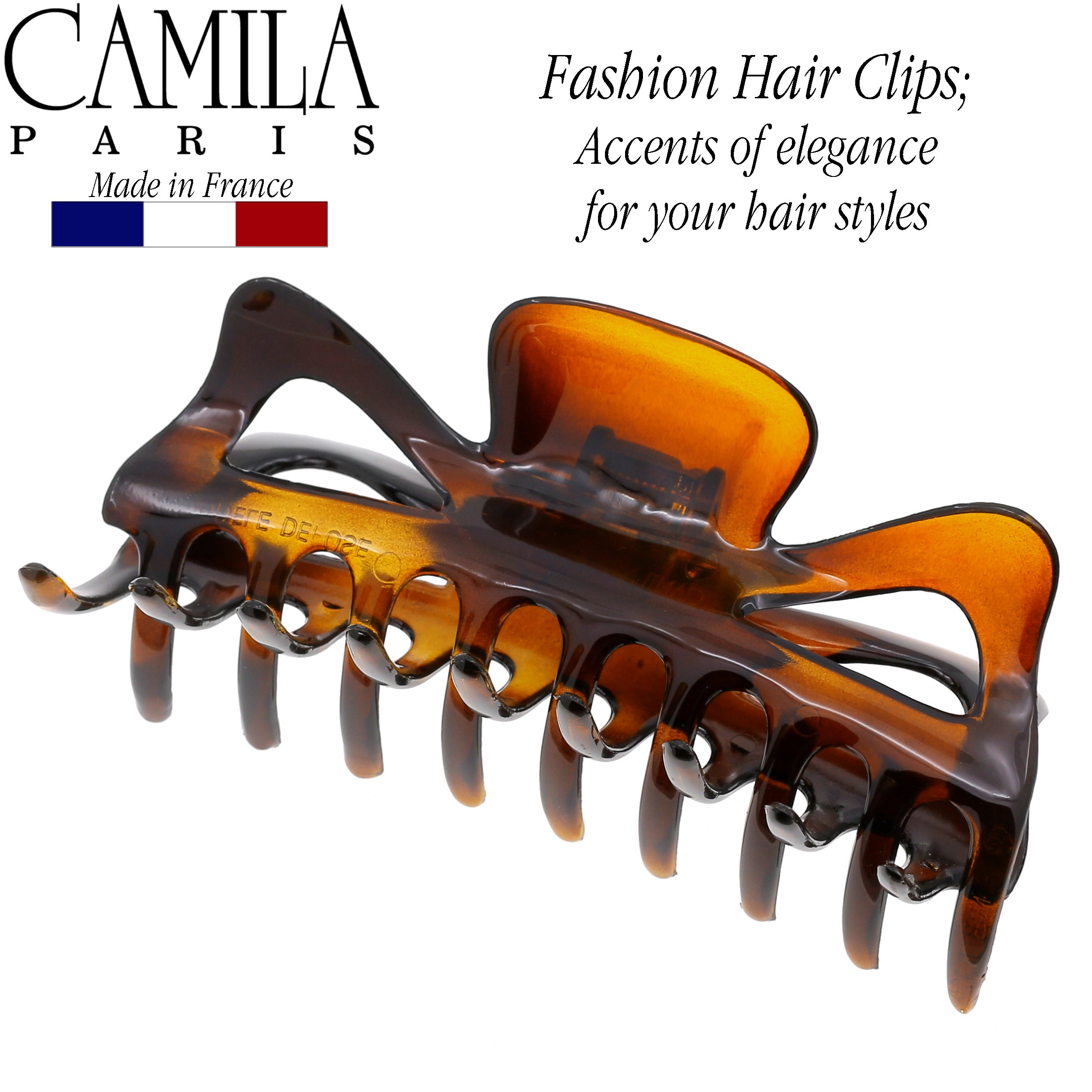 Camila Paris Elizabeth French hair clip cellulose acetate