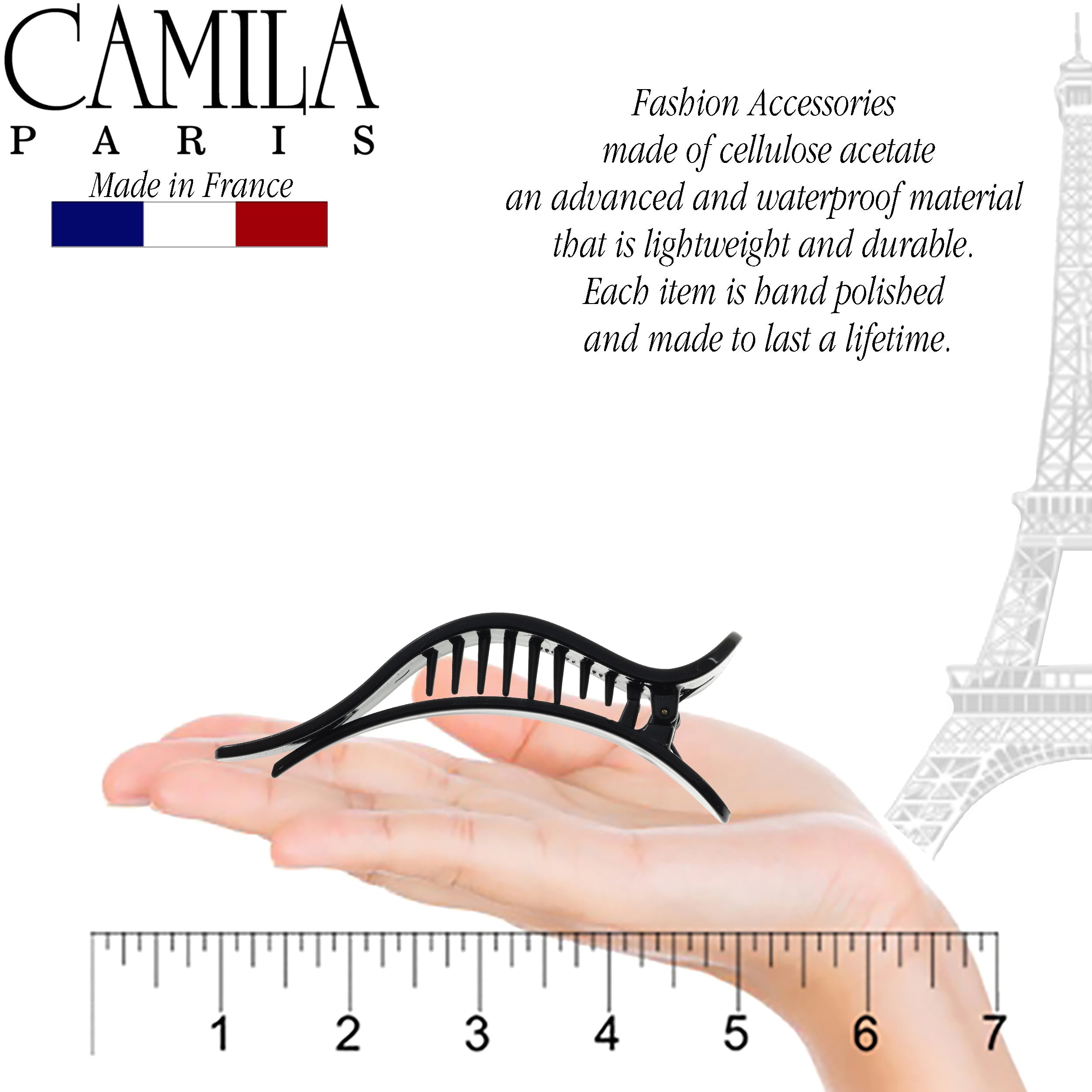 Camila Paris French hair clip cellulose acetate