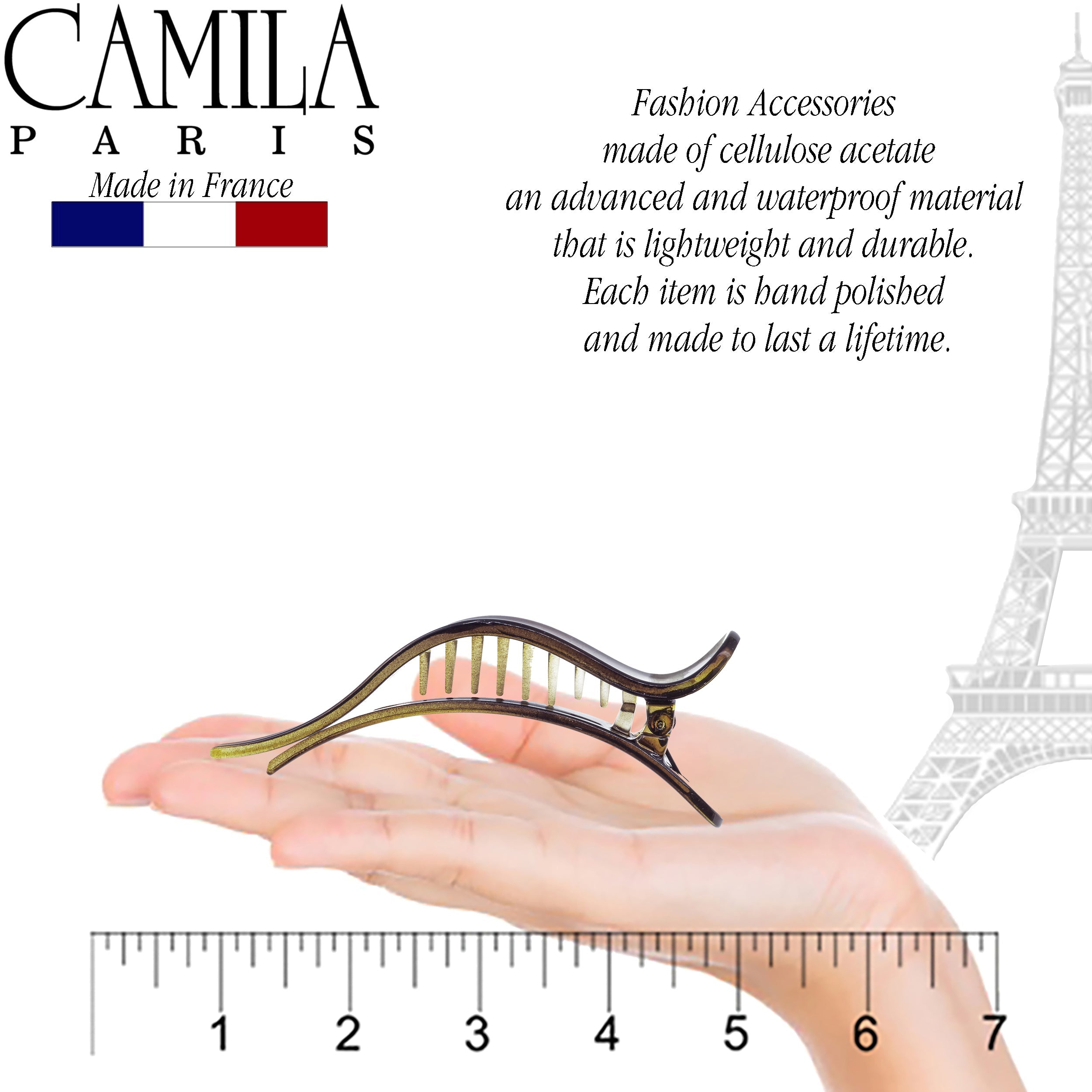 Camila Paris French hair clip cellulose acetate