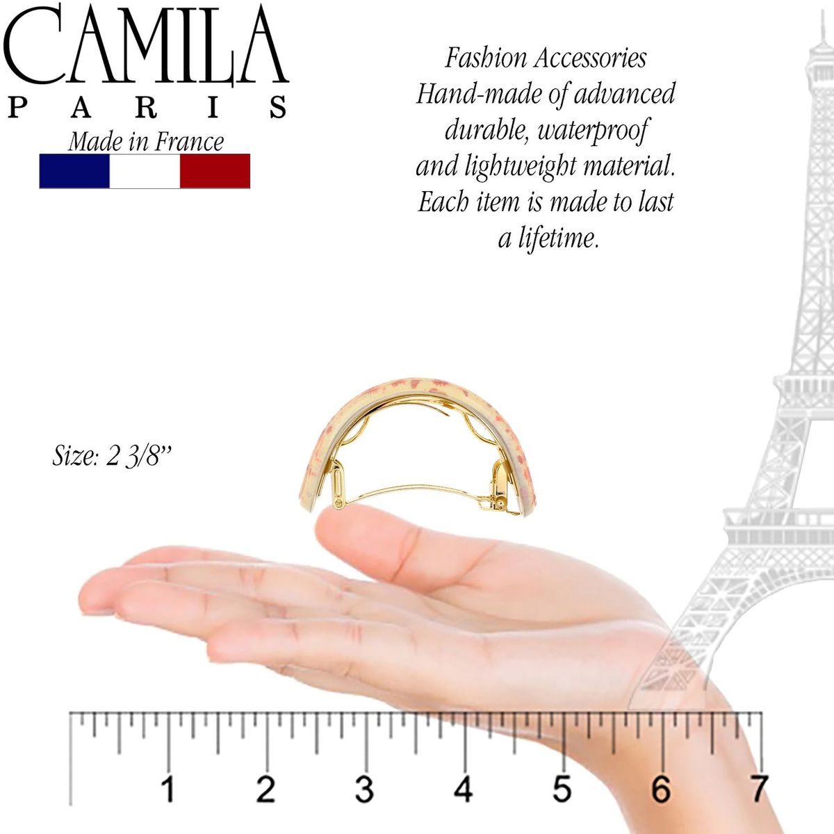 Camila Paris French barrette cellulose acetate
