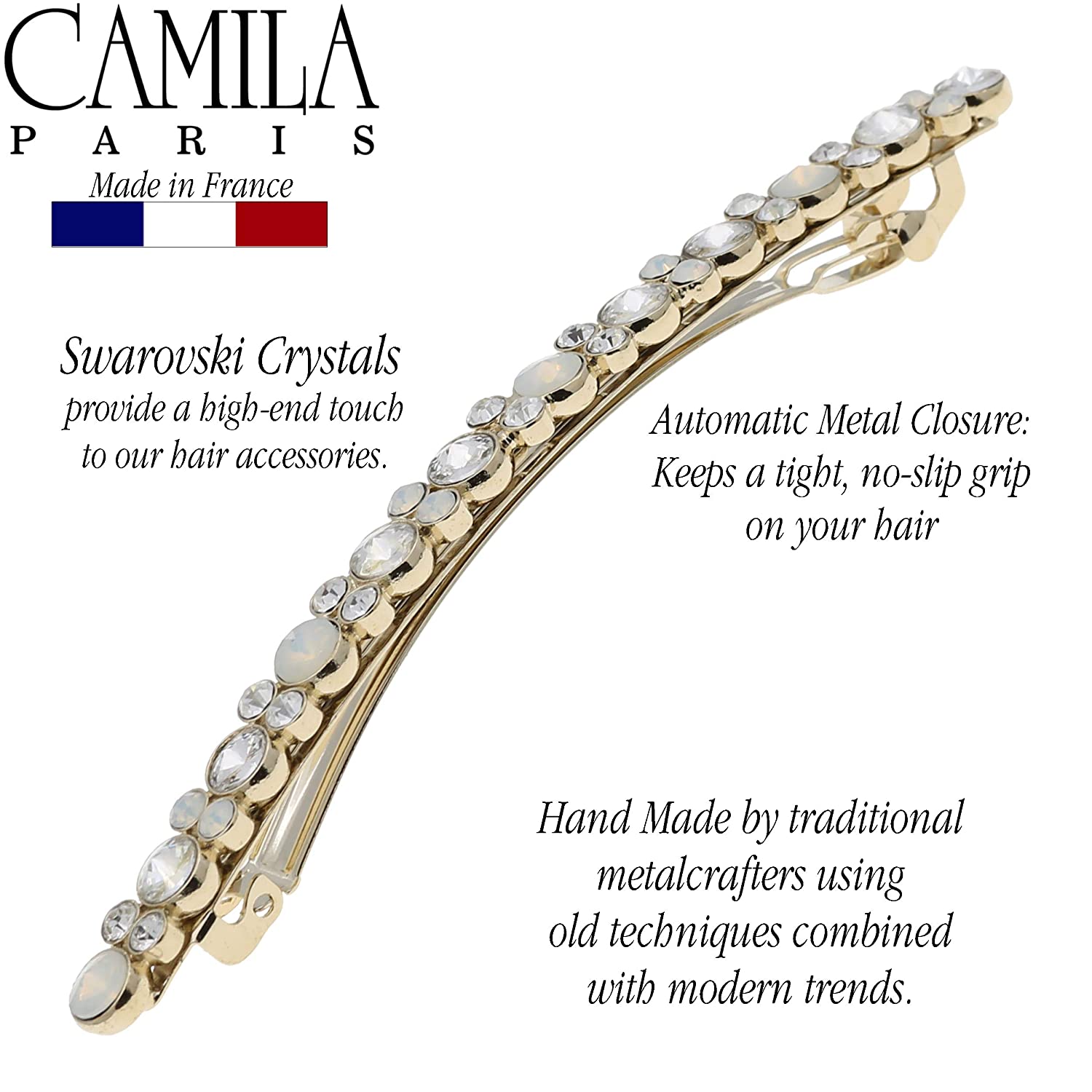 Camila Paris French barrette cellulose acetate handmade