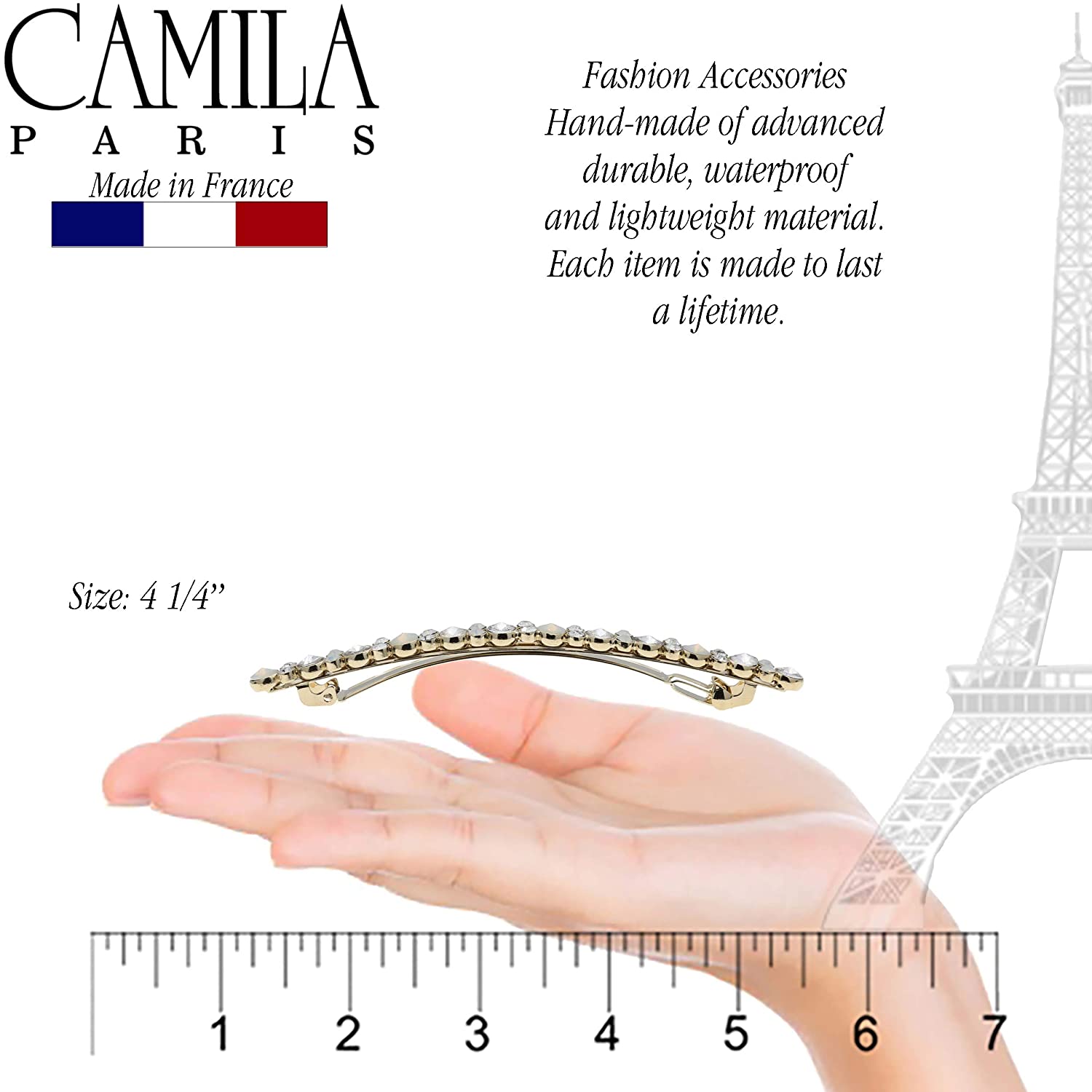 Camila Paris French barrette cellulose acetate handmade