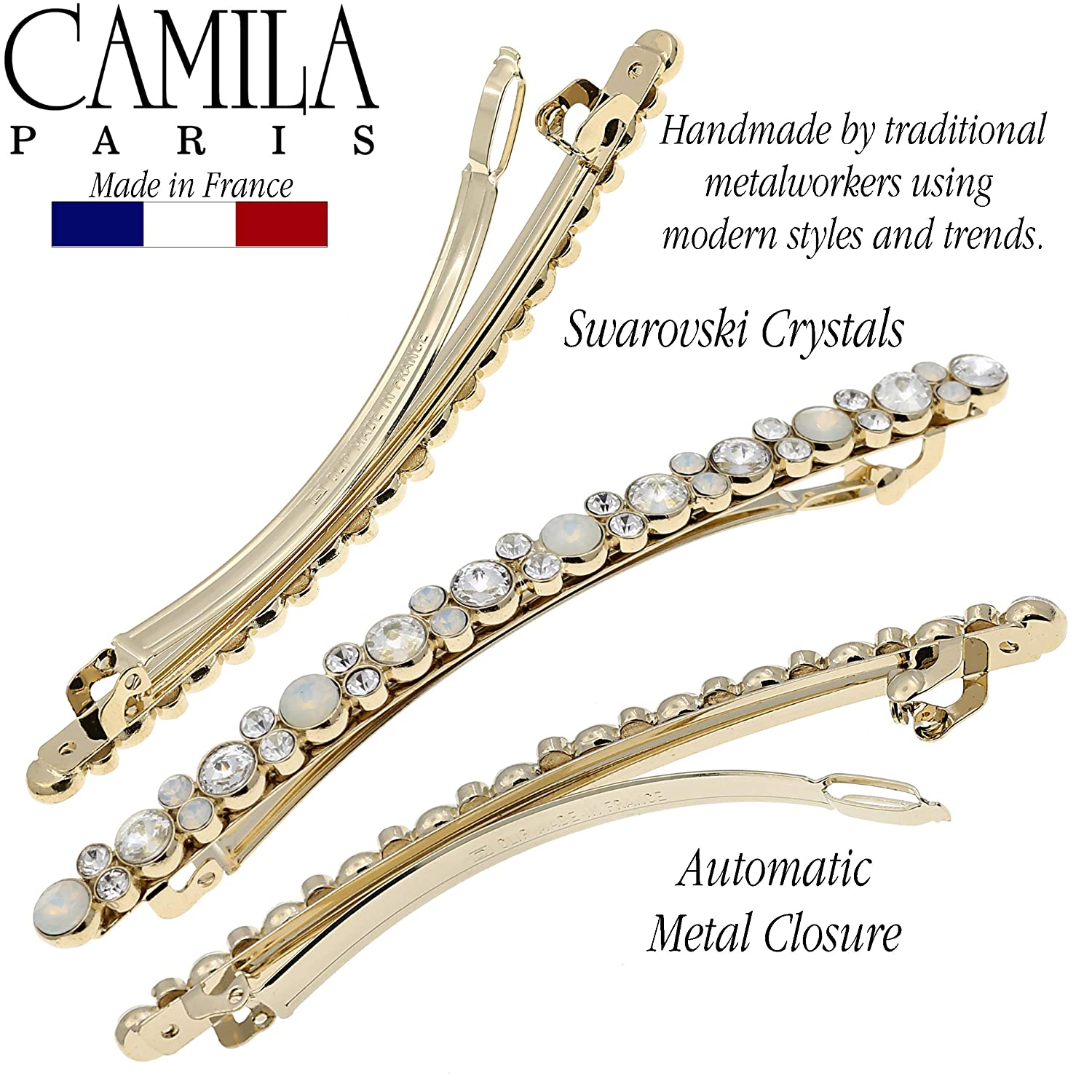 Camila Paris French barrette cellulose acetate handmade