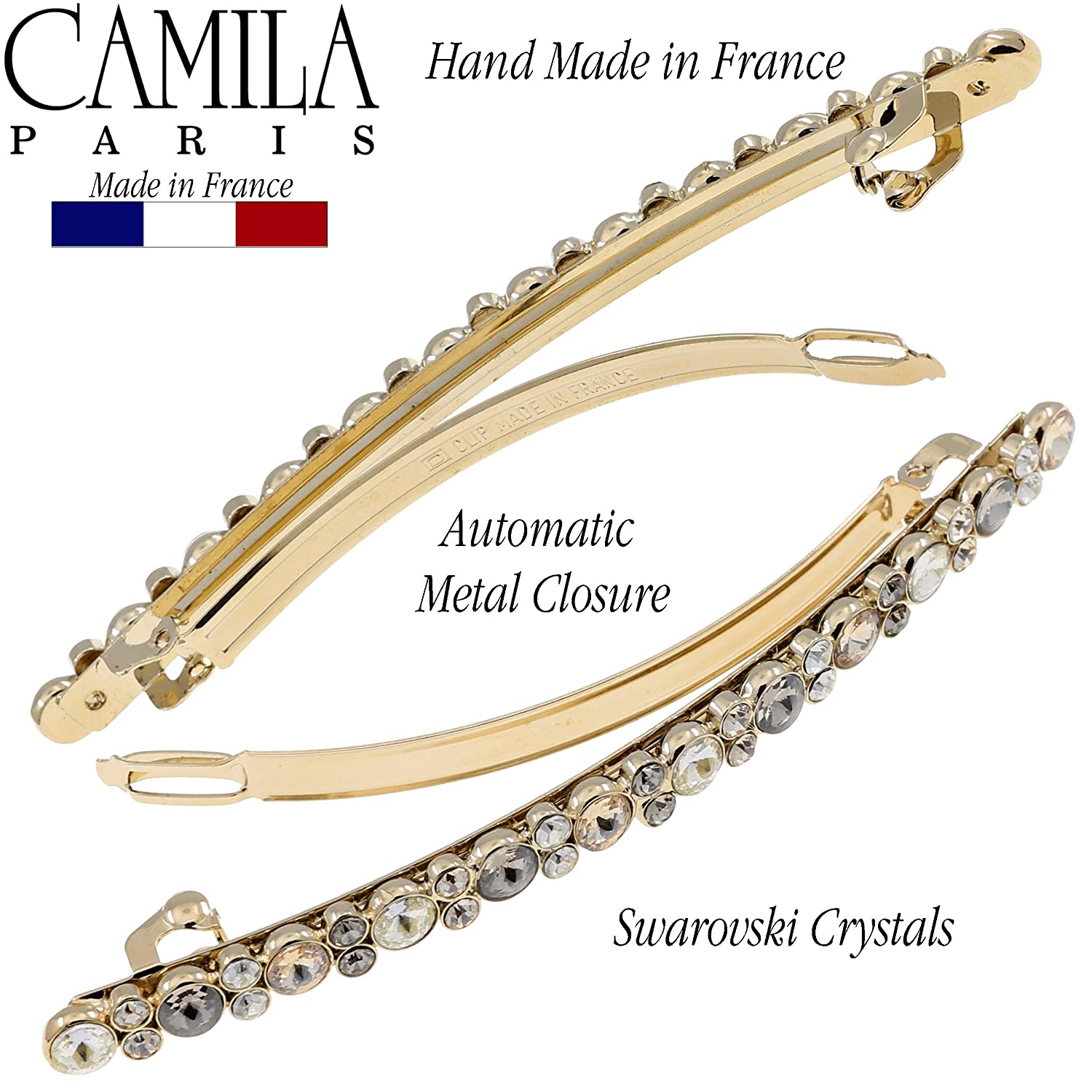 Camila Paris French barrette cellulose acetate handmade