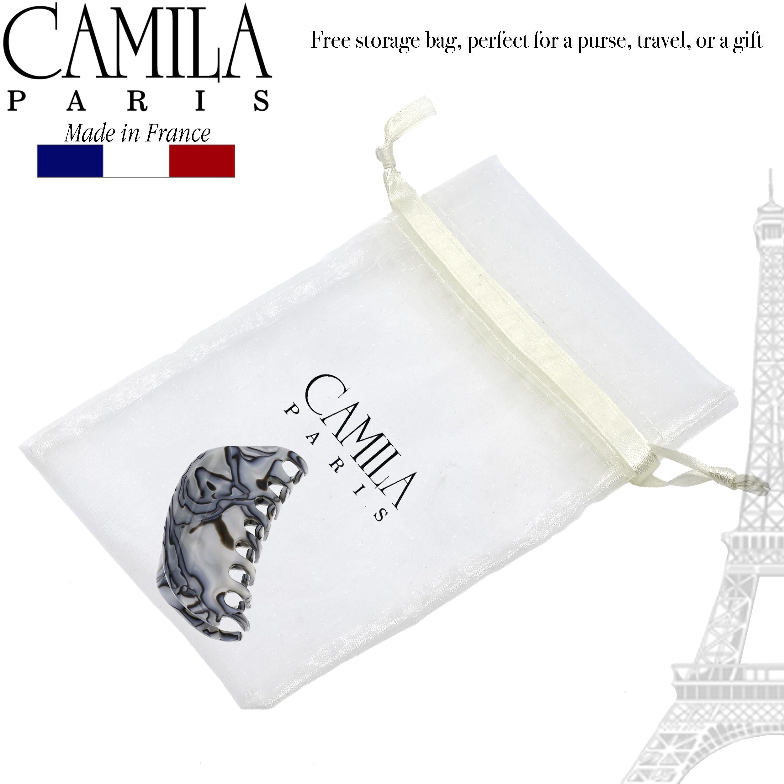 Camila Paris Spring Covered French hair clip cellulose acetate handmade