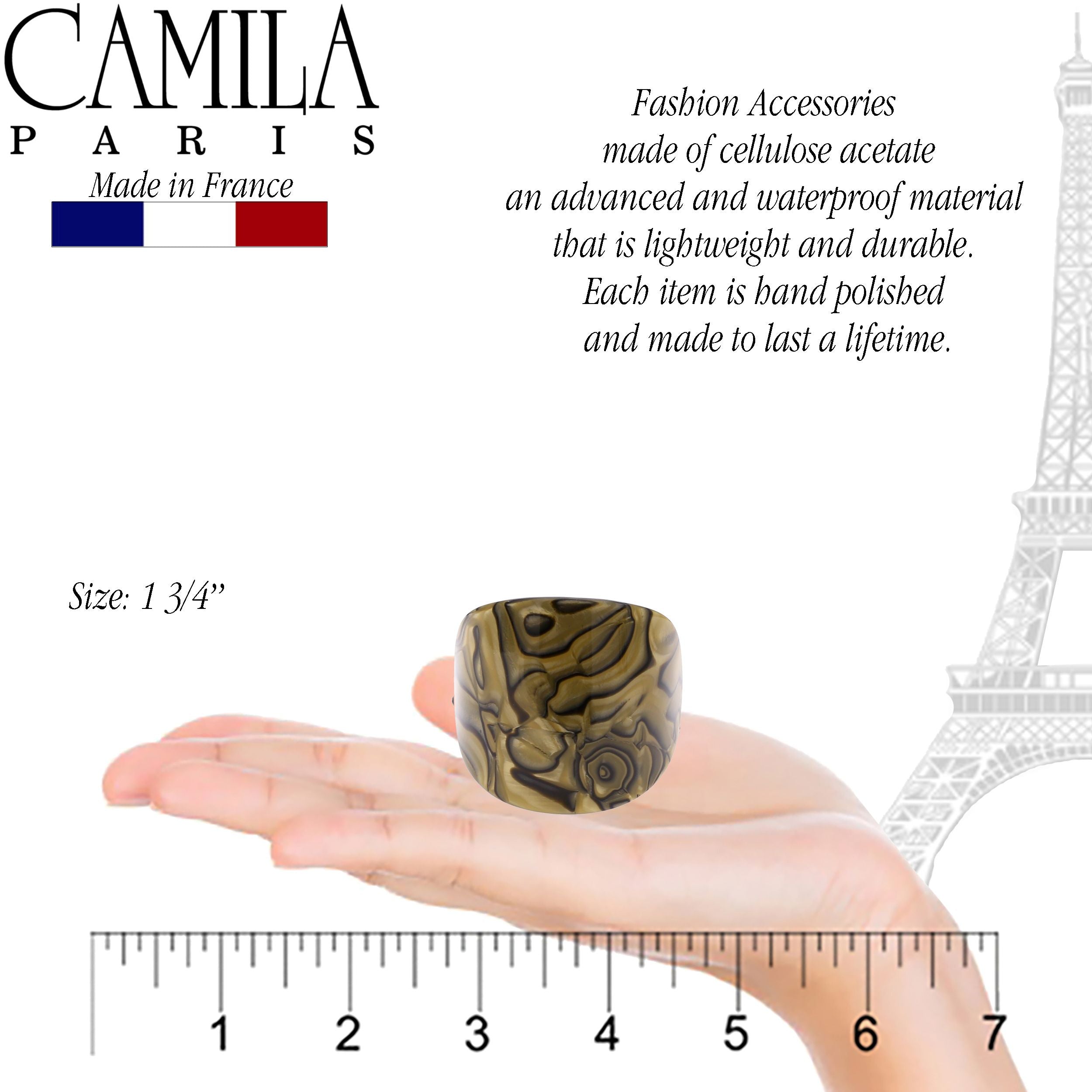 Camila Paris French hair tie cellulose acetate handmade