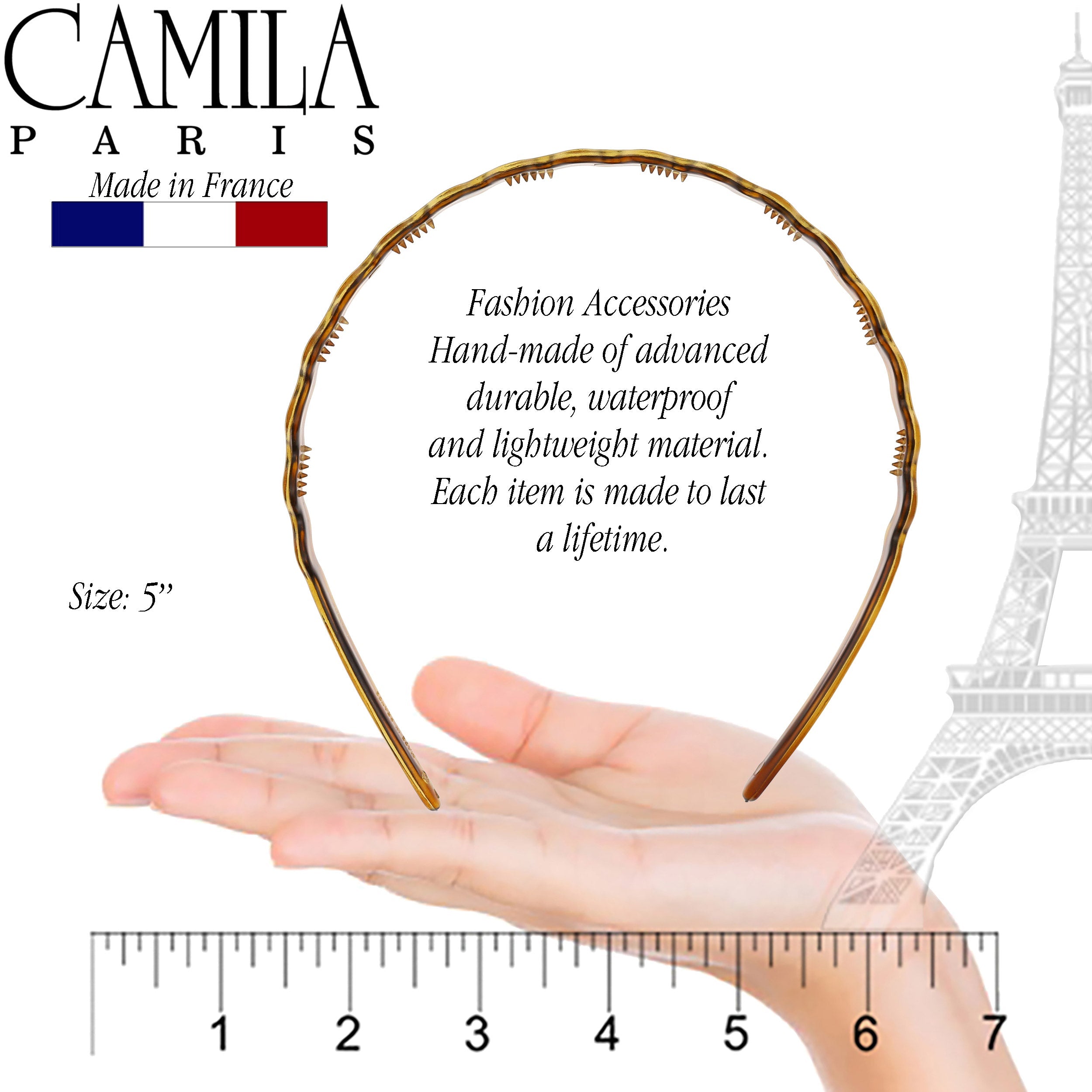Camila Paris French headband cellulose acetate