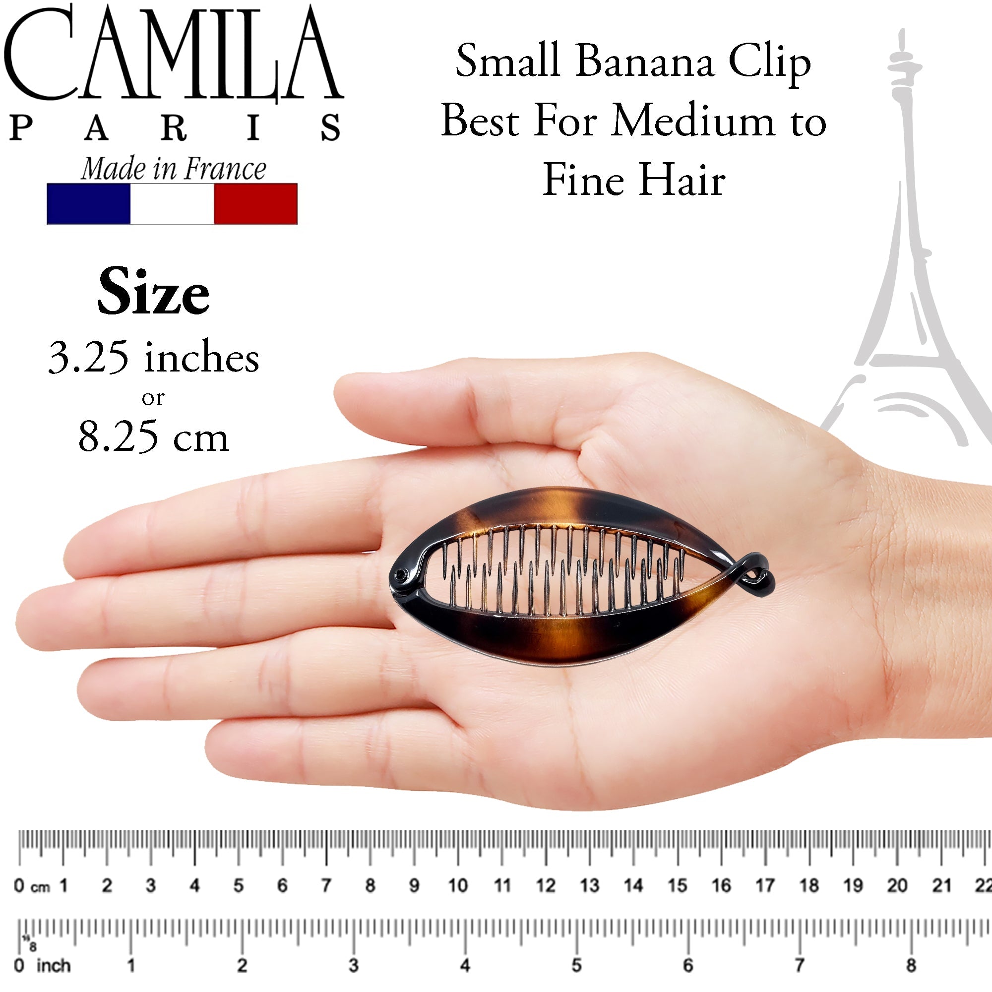 Camila Paris French banana clip cellulose acetate