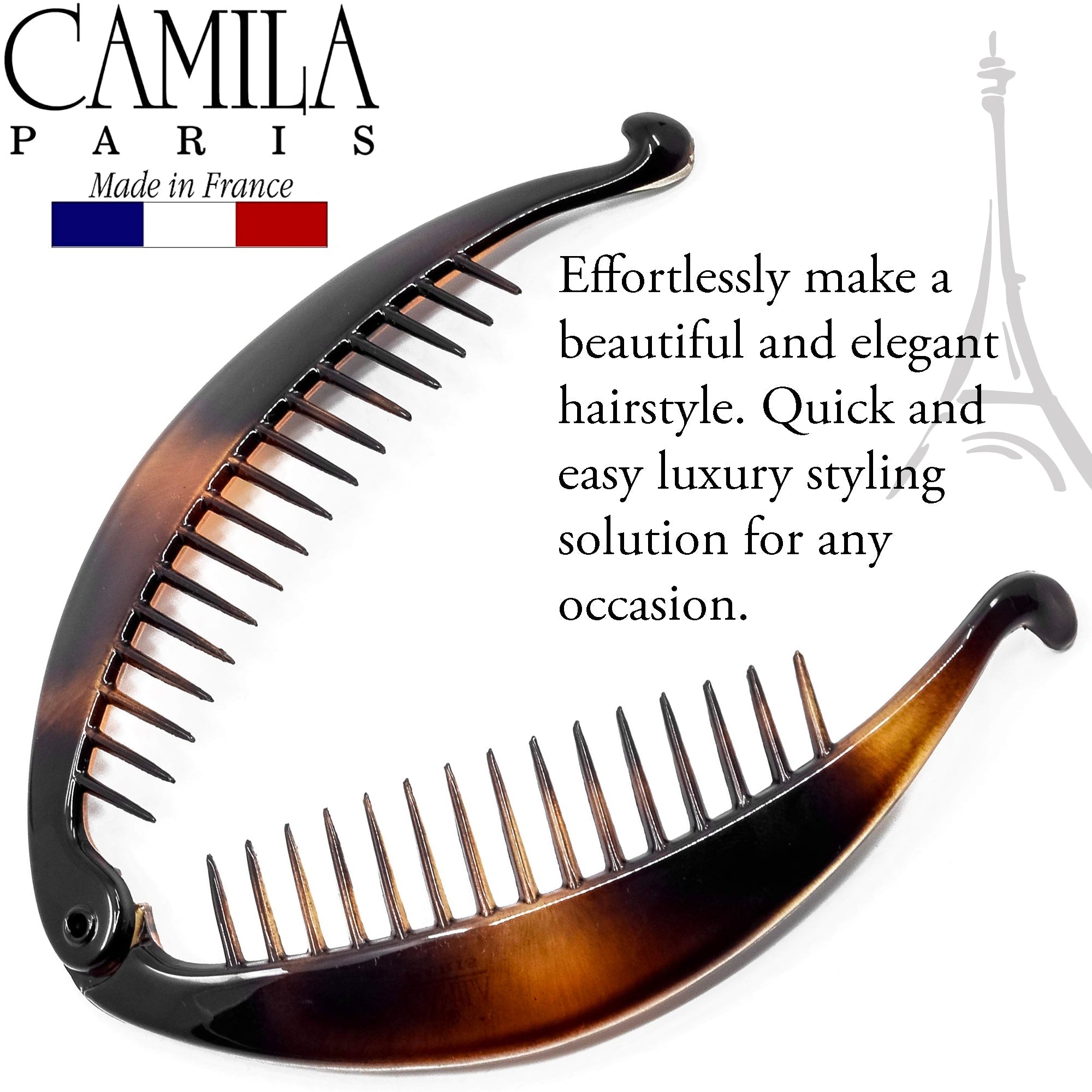 Camila Paris French banana clip cellulose acetate