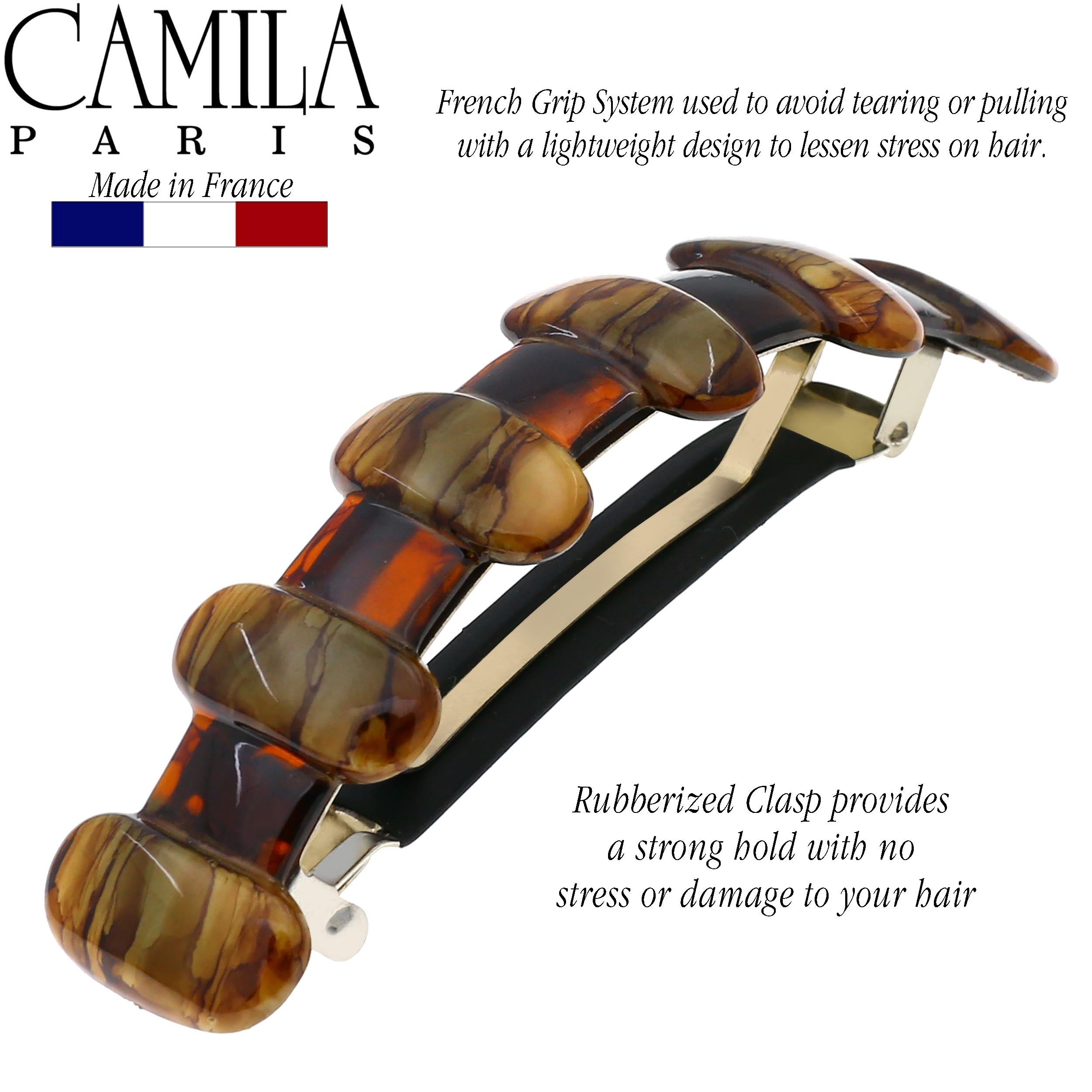 Camila Paris Dark Blue French barrette cellulose acetate