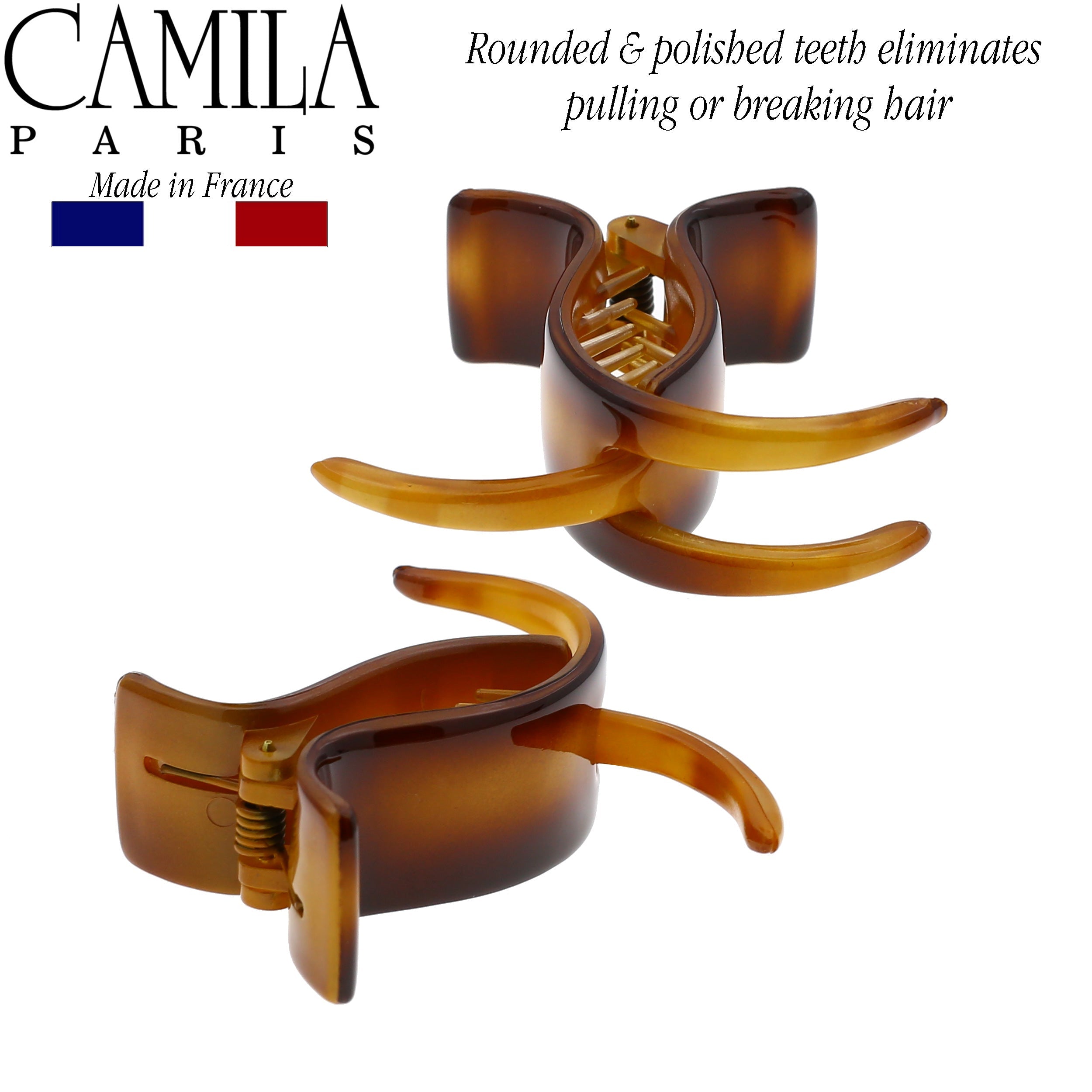 Camila Paris Rose Gold Lily French hair clip cellulose acetate