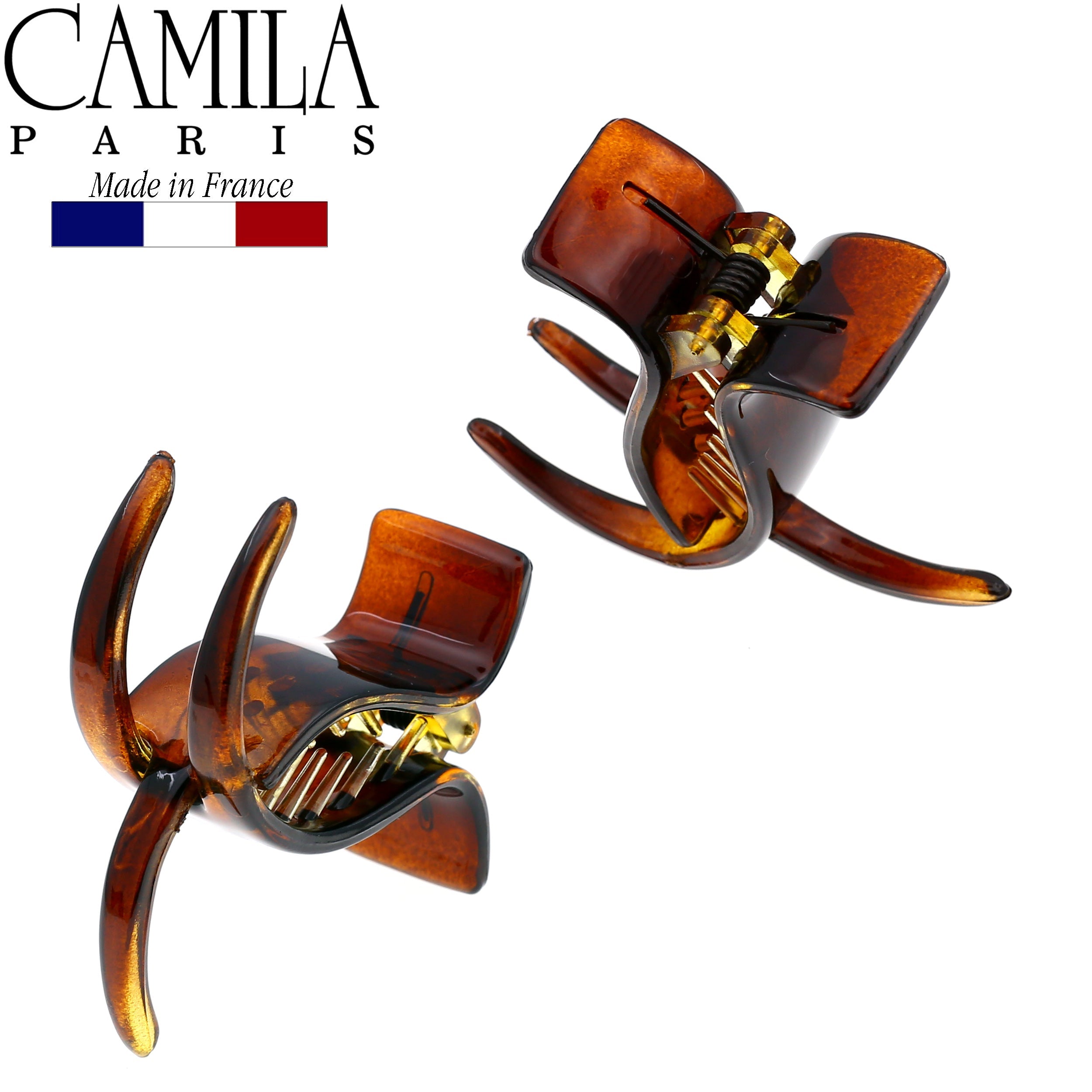 Camila Paris Tortoiseshell Lily French hair clip cellulose acetate
