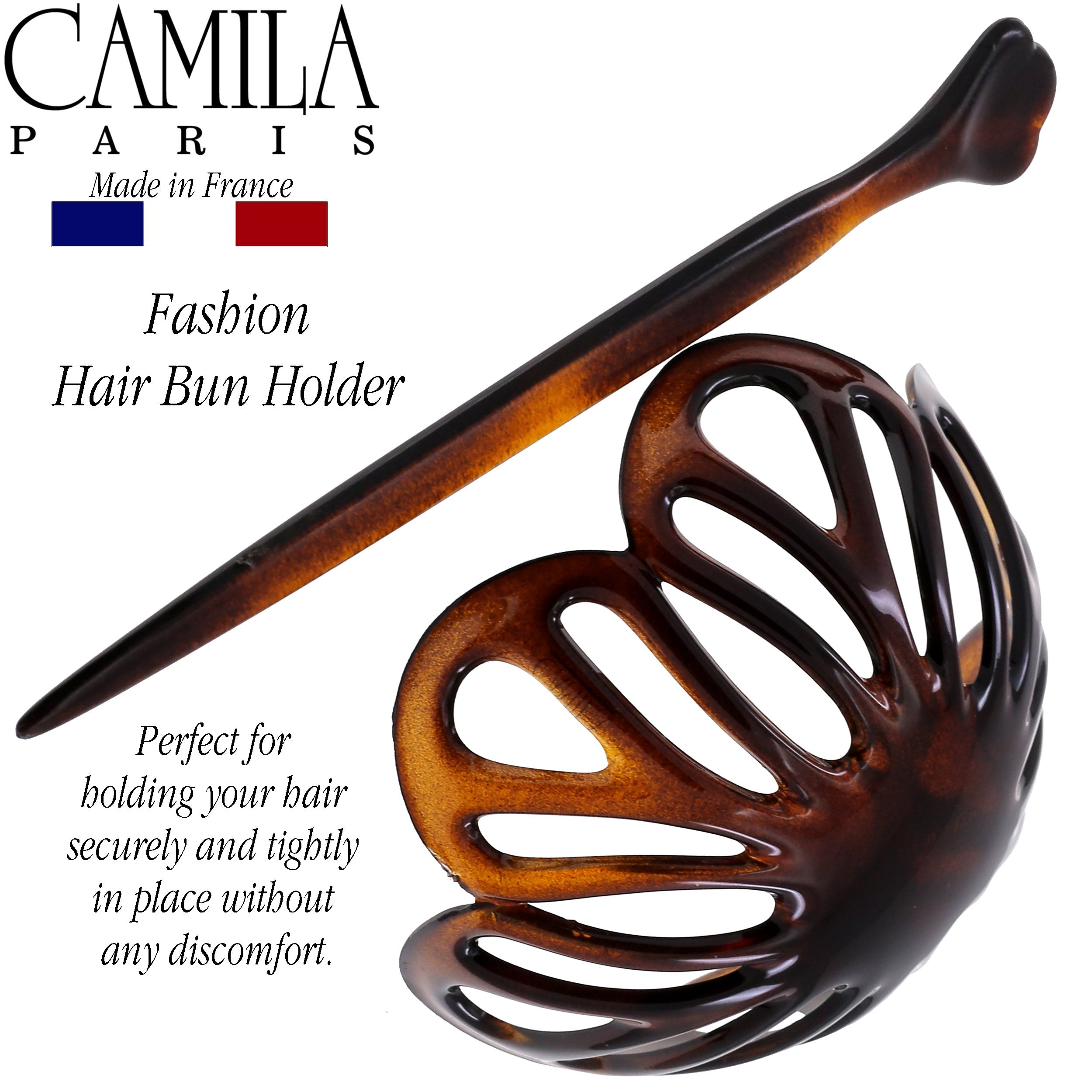 Camila Paris French bun holder cellulose acetate