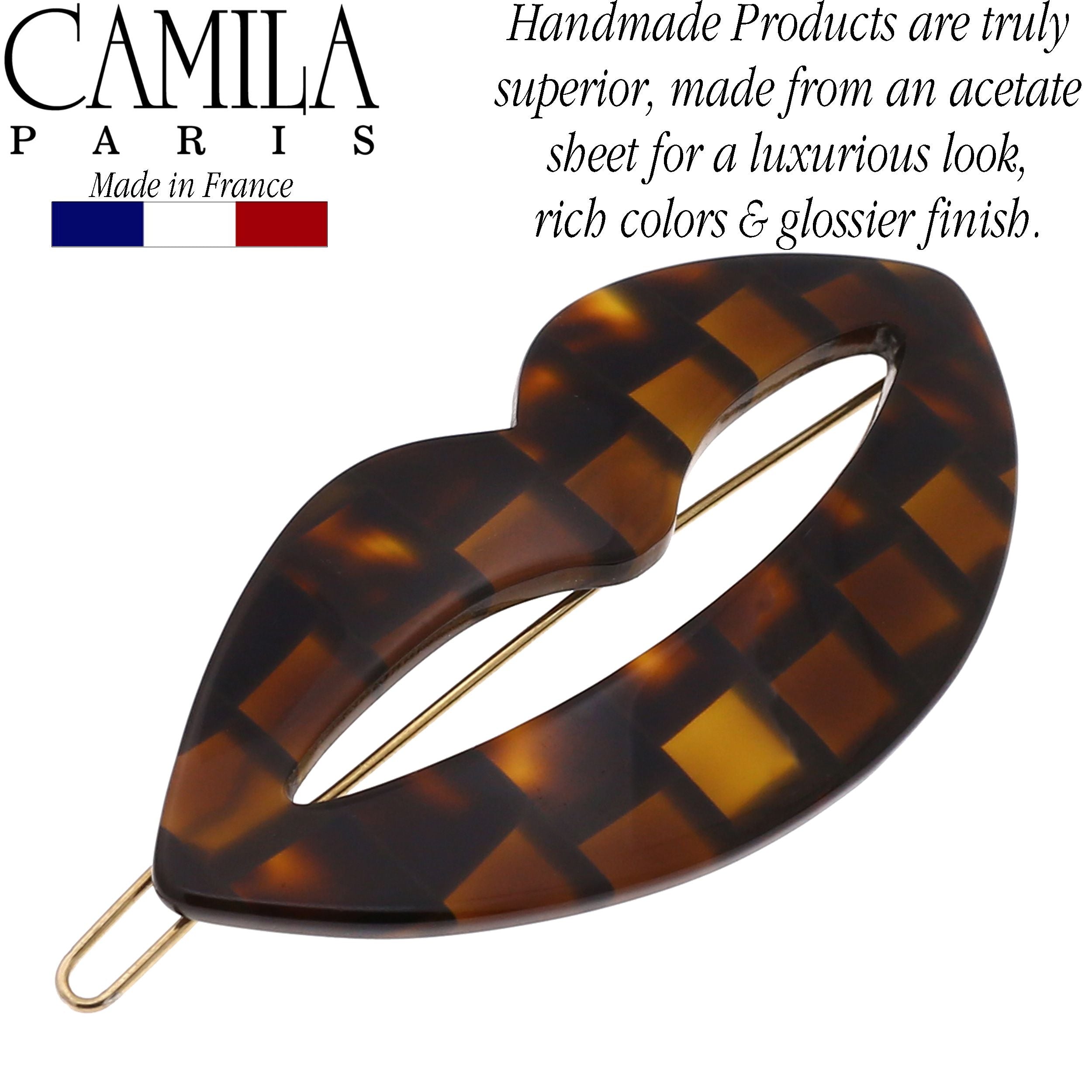 Camila Paris French barrette cellulose acetate handmade