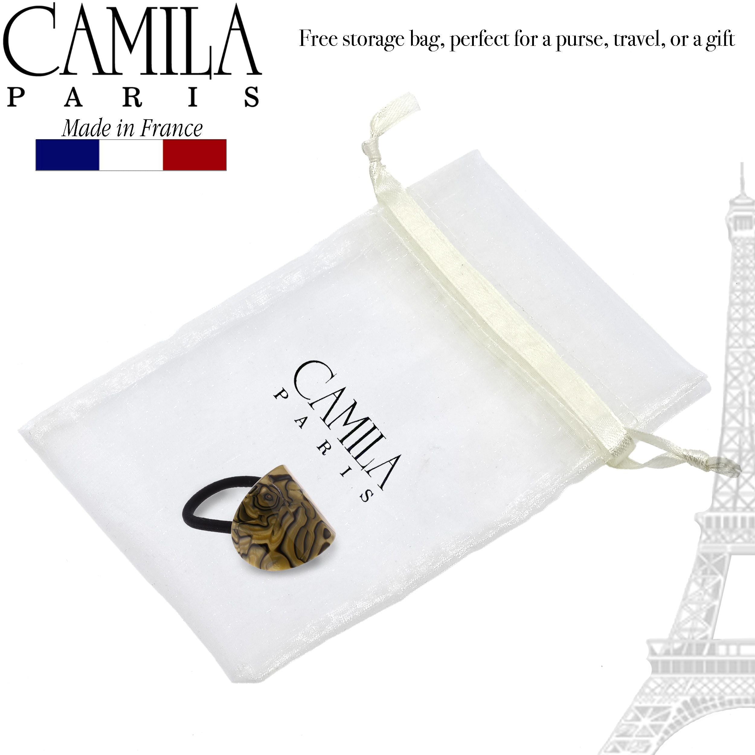 Camila Paris French hair tie cellulose acetate handmade