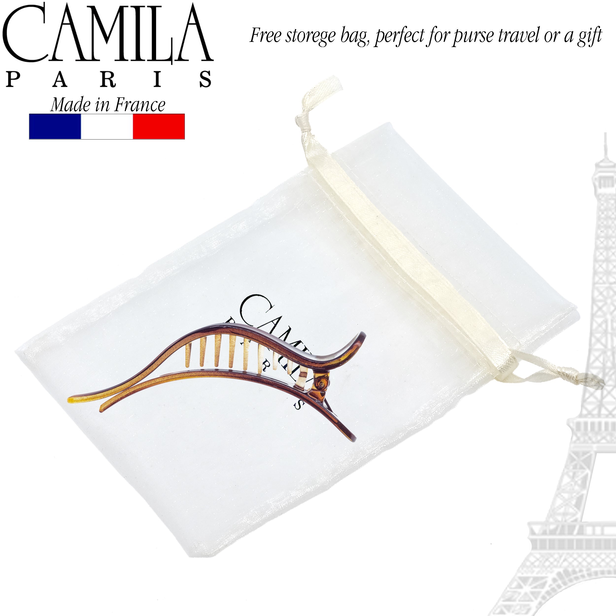Camila Paris French hair clip cellulose acetate