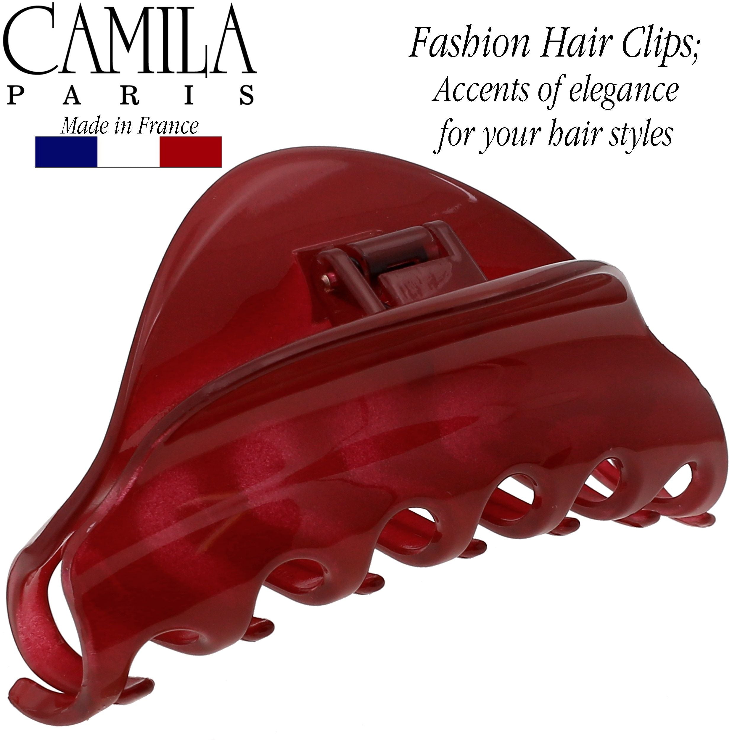 Camila Paris Red Sirena French hair clip cellulose acetate