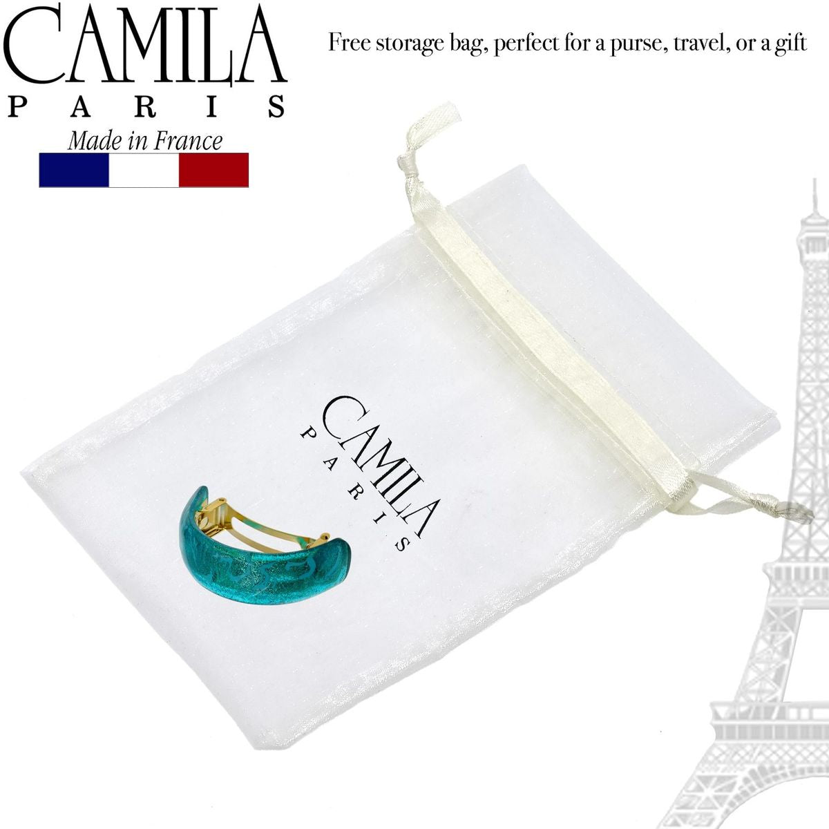 Camila Paris French barrette cellulose acetate