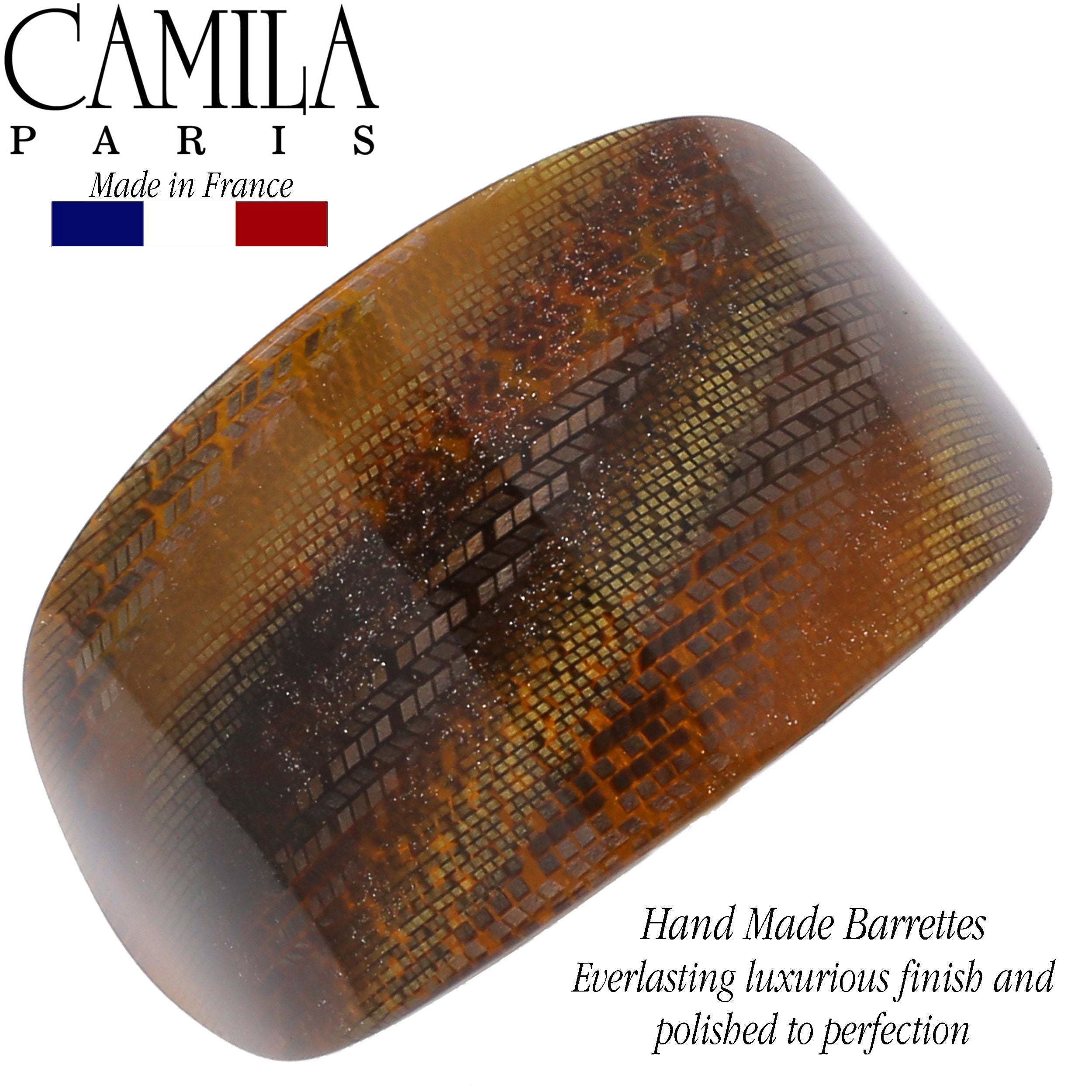 Camila Paris Mustard French barrette cellulose acetate