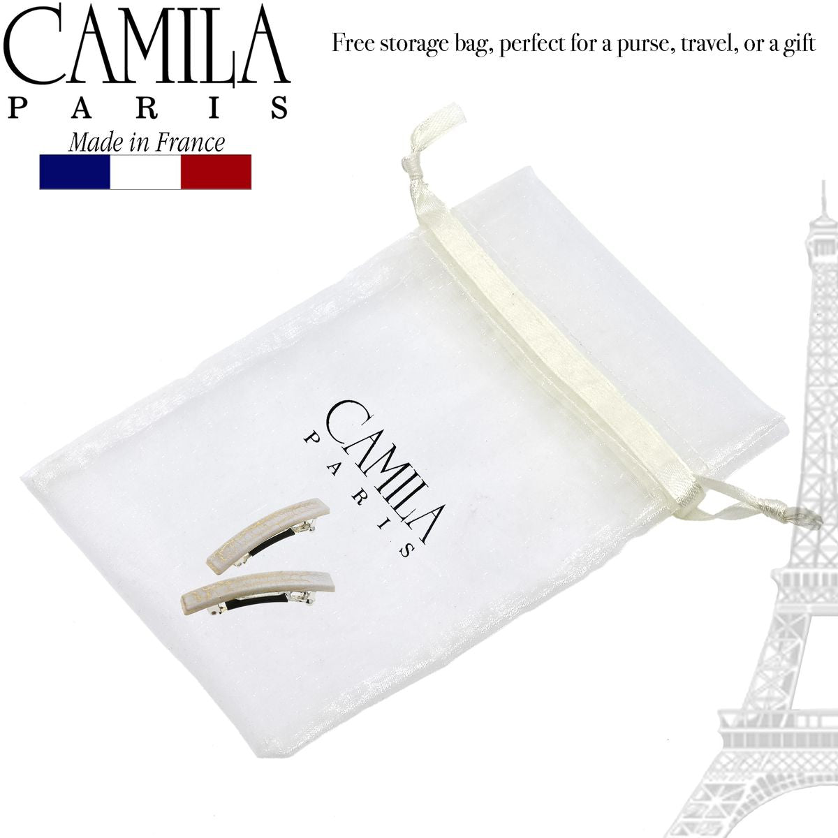 Camila Paris French barrette cellulose acetate