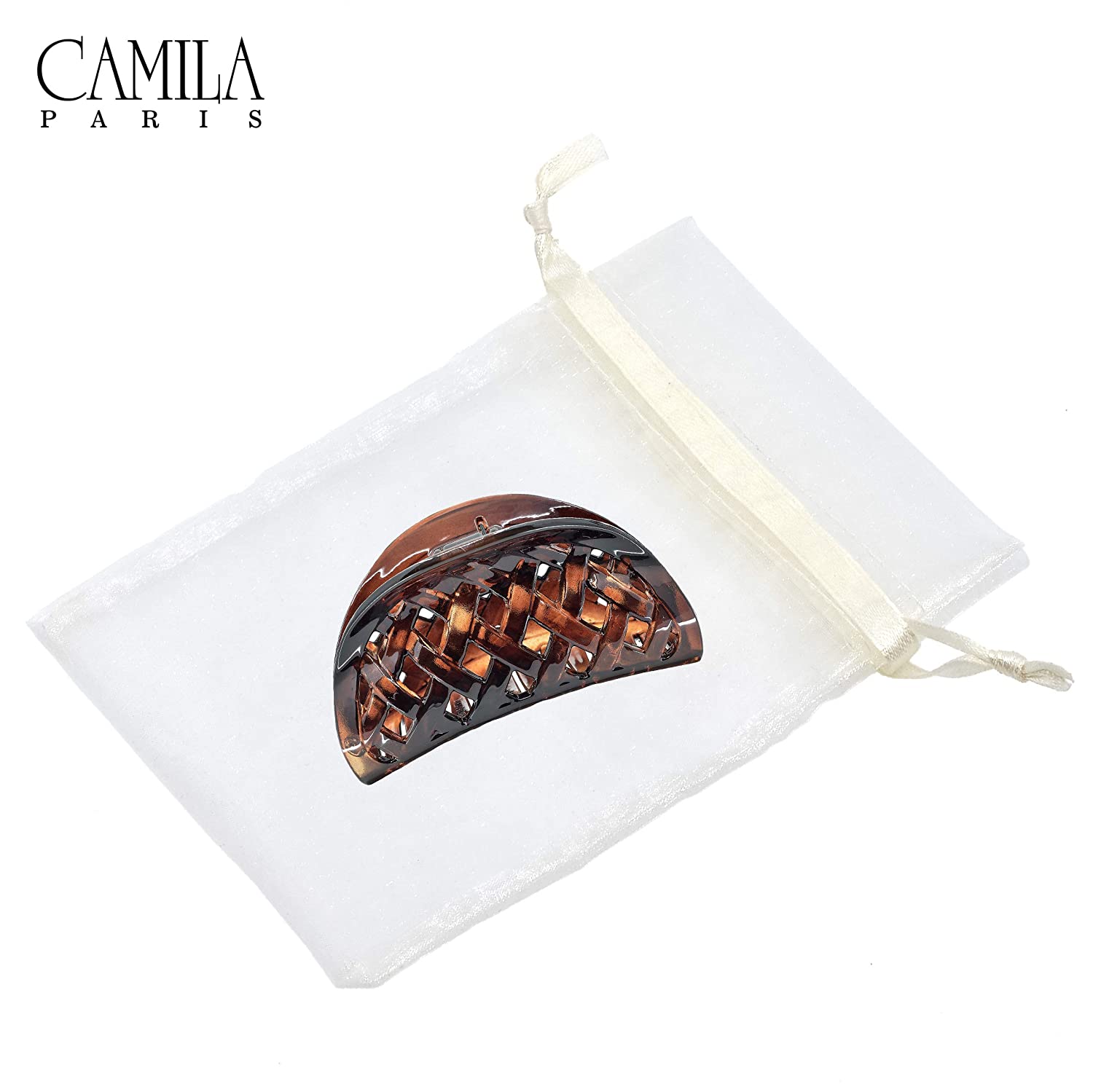 Camila Paris Spring Covered French hair clip cellulose acetate