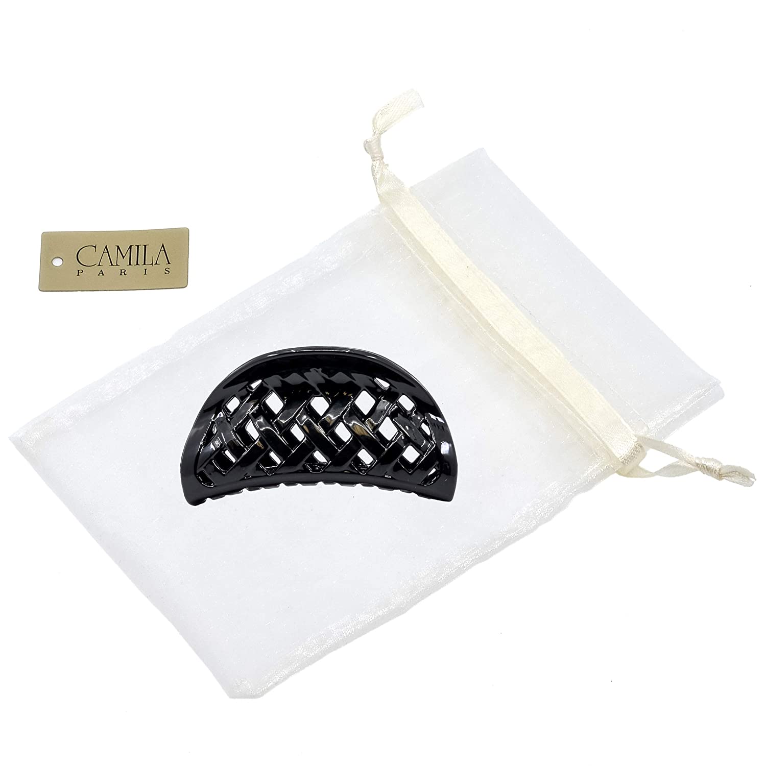 Camila Paris Spring Covered French hair clip cellulose acetate