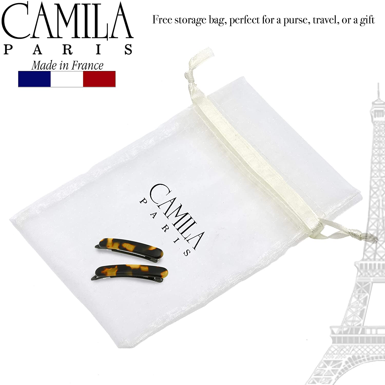Camila Paris Metal-Free French barrette cellulose acetate
