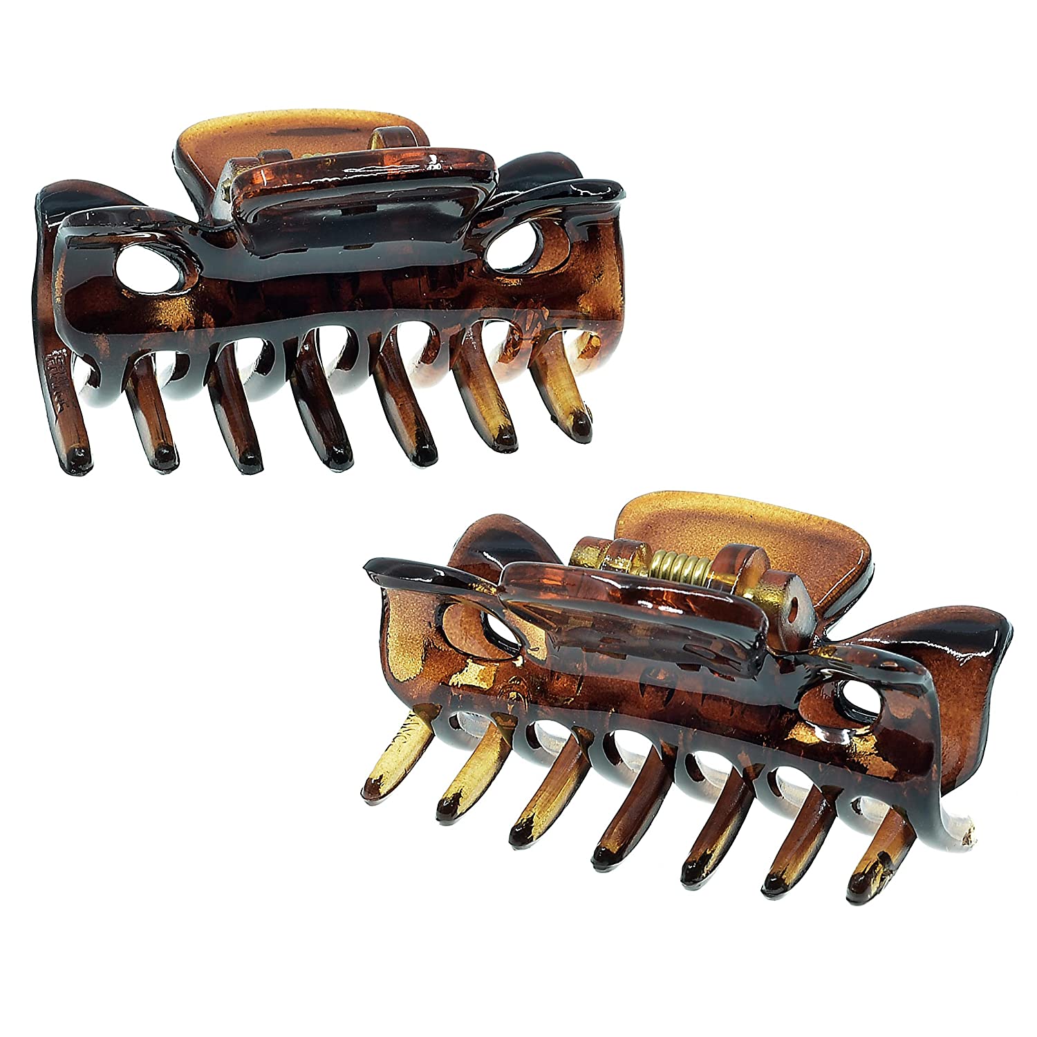 Camila Paris Black 1.5 inch Elizabeth French hair clip cellulose acetate