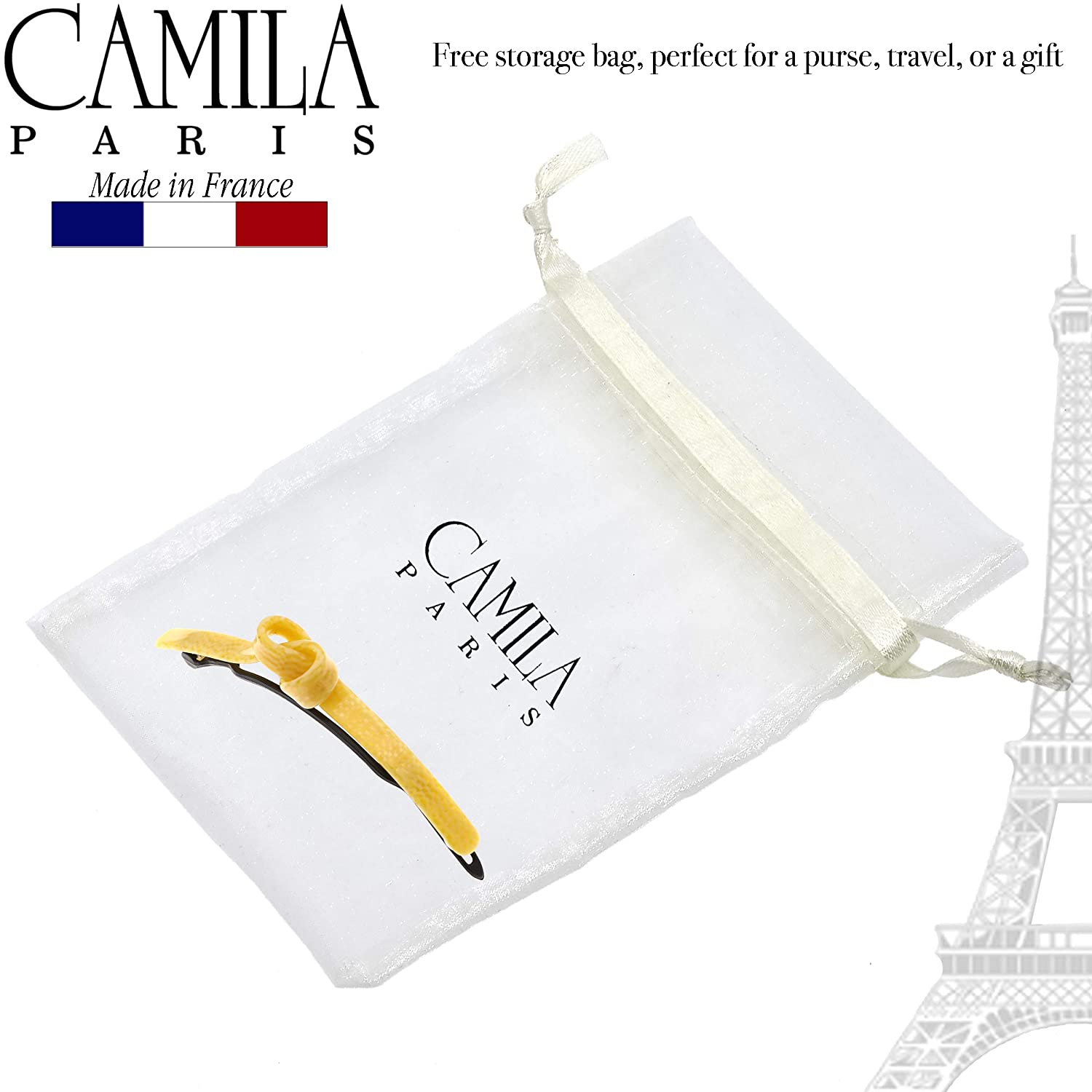 Camila Paris Metal-Free French barrette cellulose acetate handmade