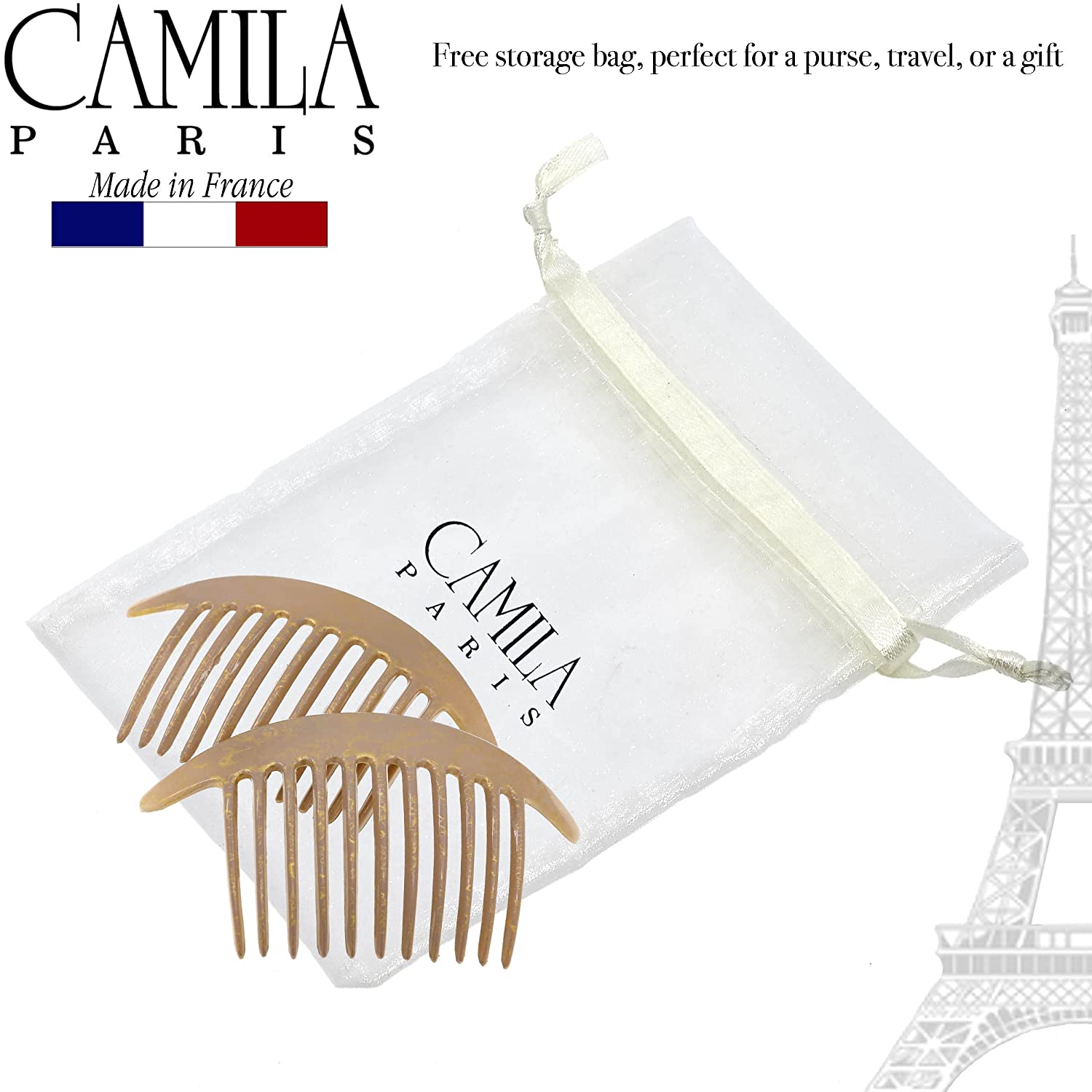 Camila Paris Detangling French side comb cellulose acetate