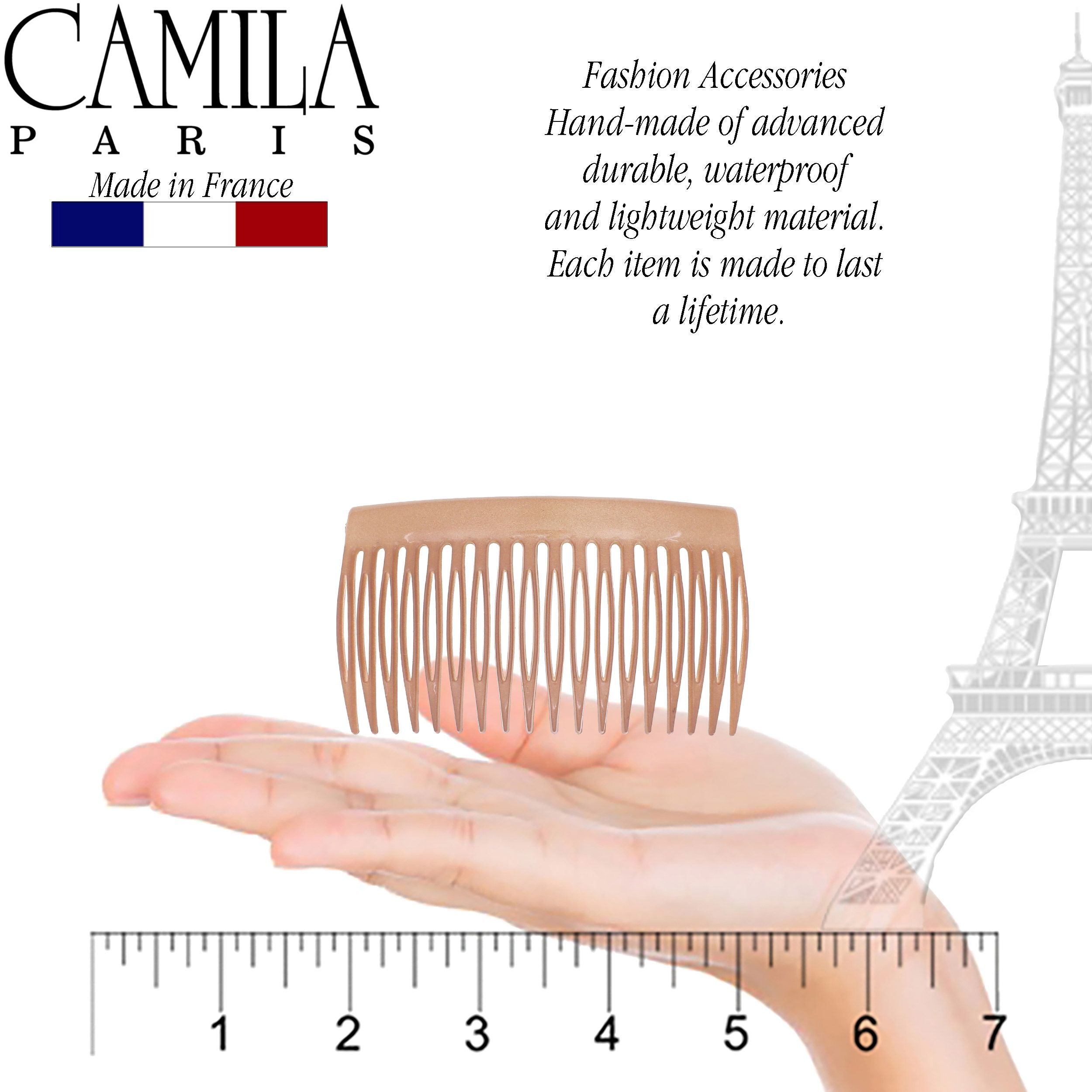 Camila Paris 2.75 Inch Detangling French side comb cellulose acetate