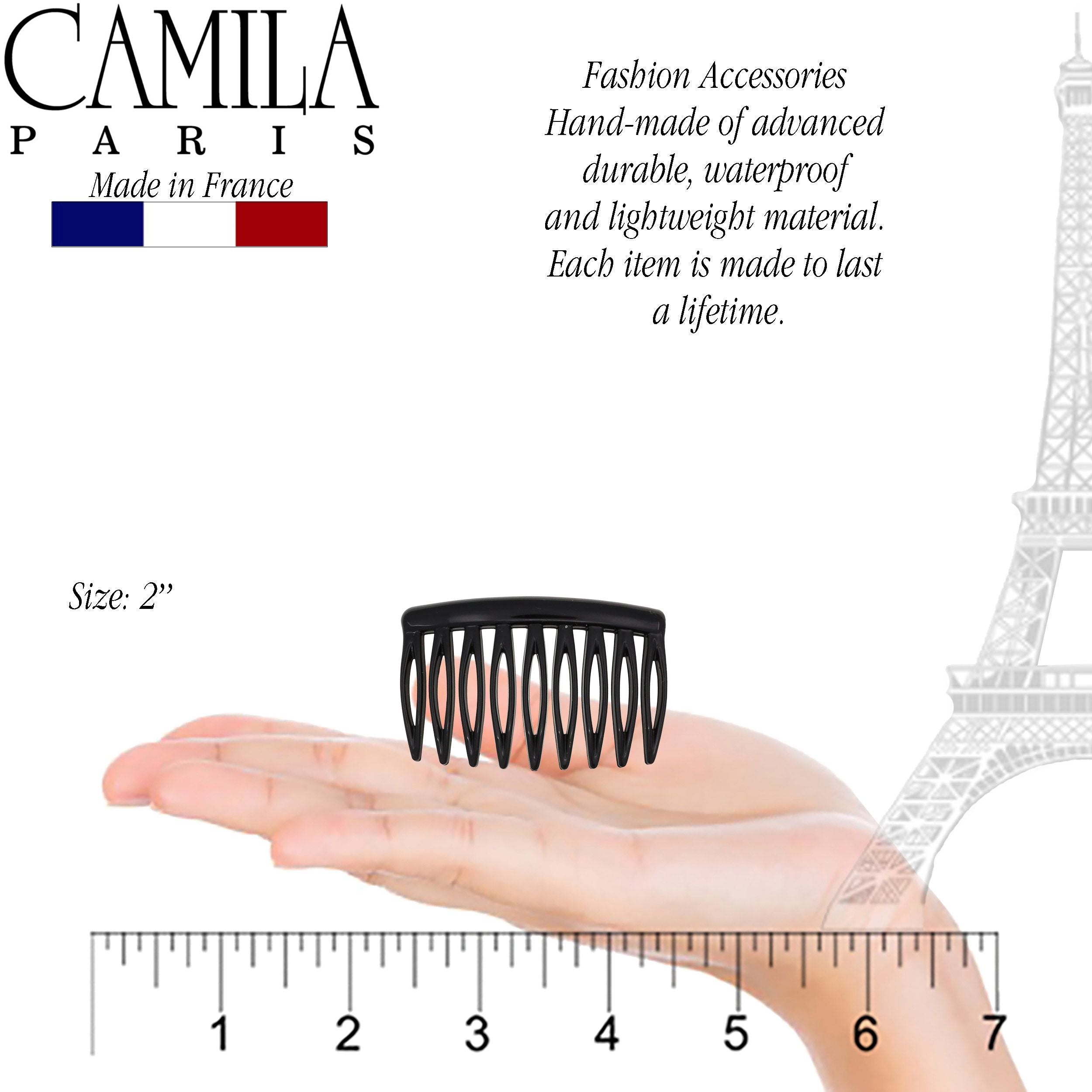 Camila Paris 3.25 Inch Detangling French side comb cellulose acetate