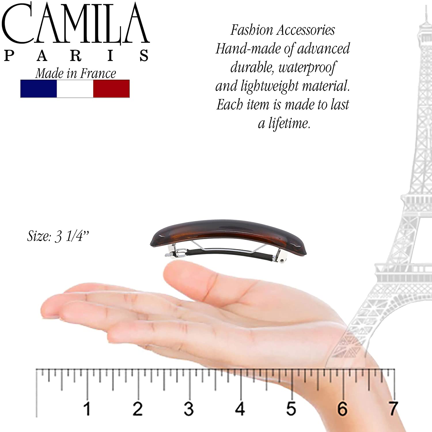 Camila Paris French barrette cellulose acetate