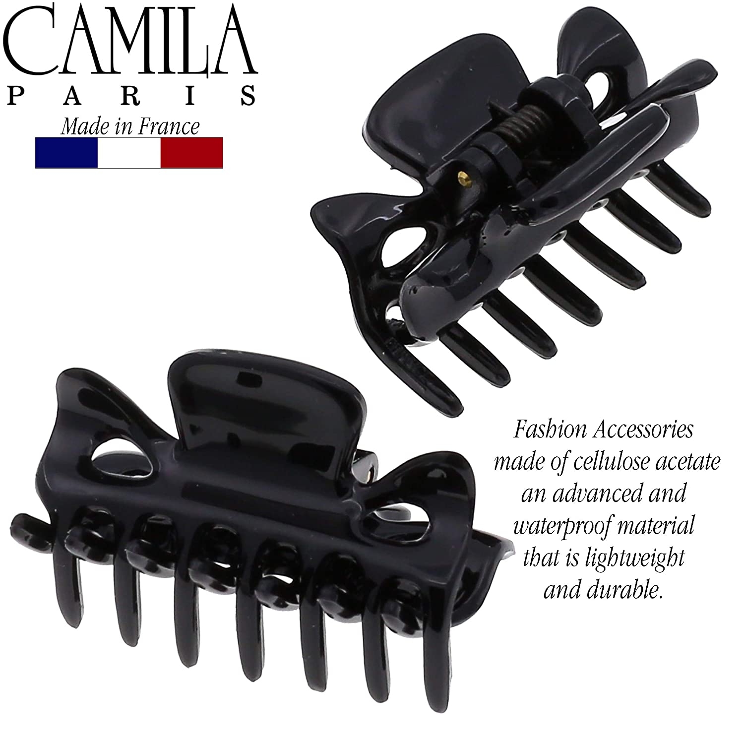 Camila Paris Elizabeth French hair clip cellulose acetate