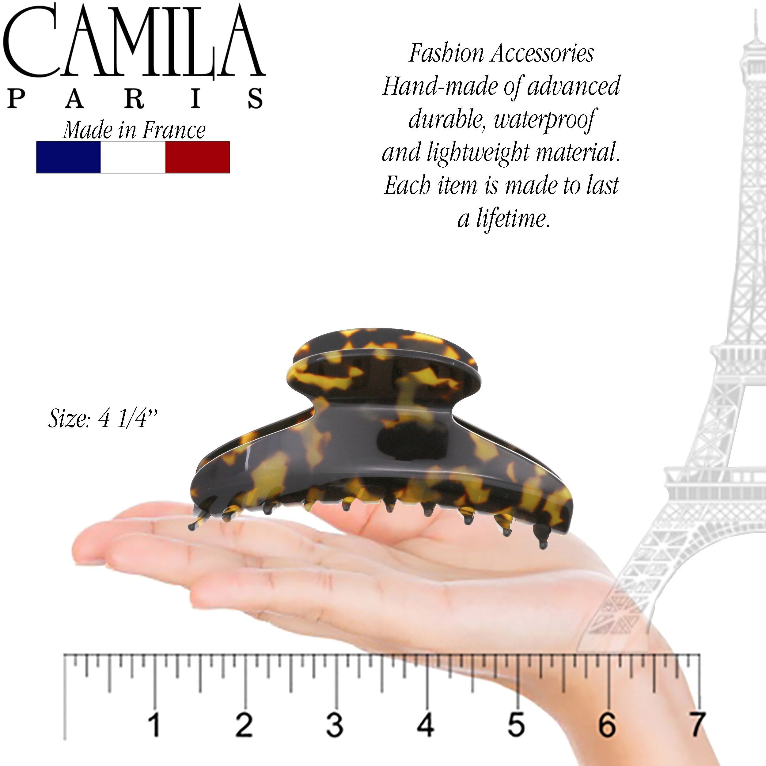 Camila Paris 1.25 Inch French hair clip cellulose acetate handmade
